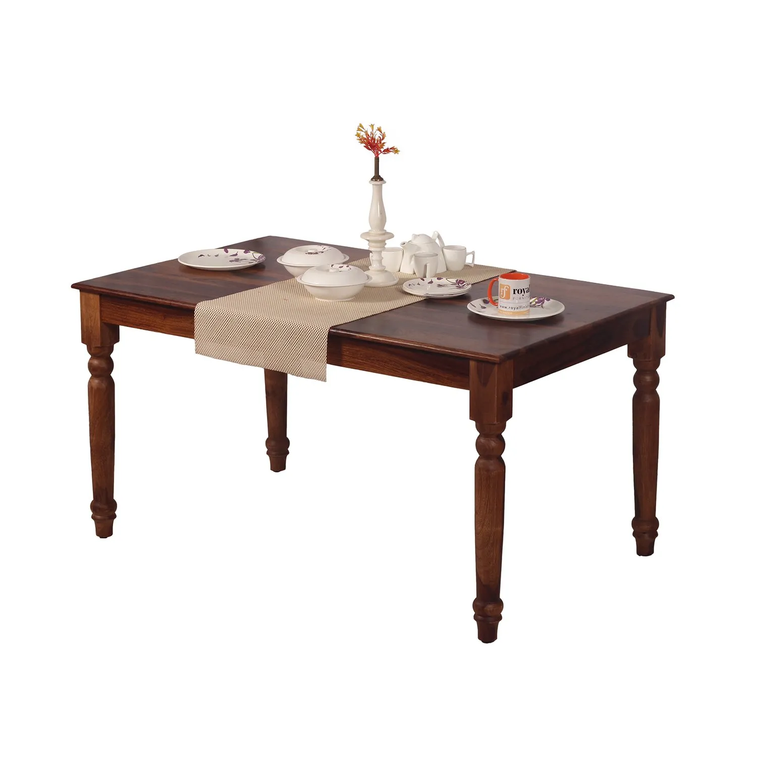 Royal Finish Artisan Dining Table in Natural Furniture Sheesham Wood sheesham dining table image 4