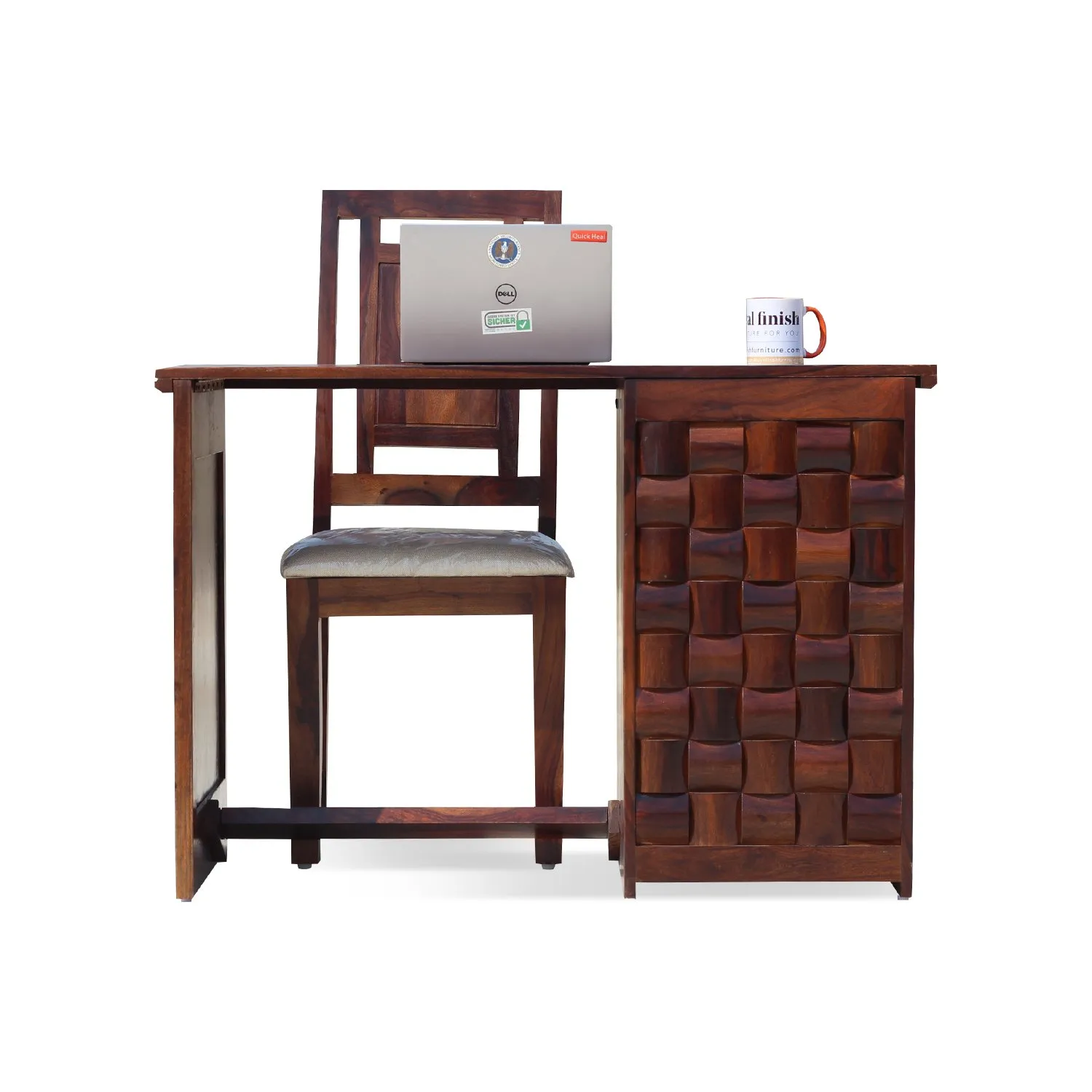 Royal Finish Nivora CT Cum Study Table & Chair in Sheesham Wood wooden study table image 6