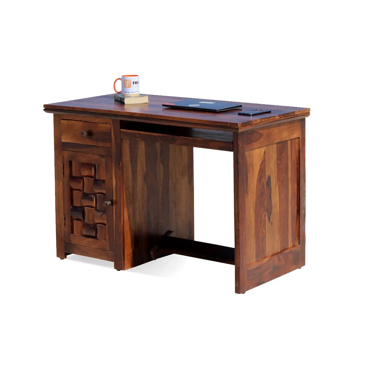 Royal Finish Nivora CT with Keyboard tray Study Table & Chair in Sheesham Wood wooden study table image 11