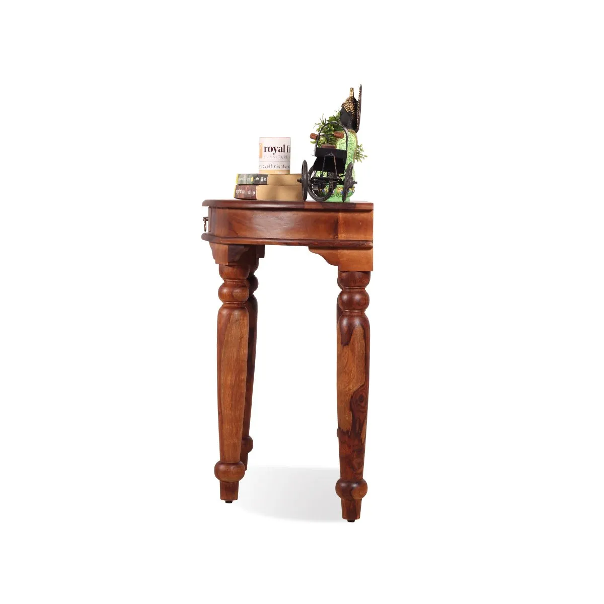 Royal Finish Crescent Console table in Natural Colour in Sheesham Wood sheesham wood furniture image 8