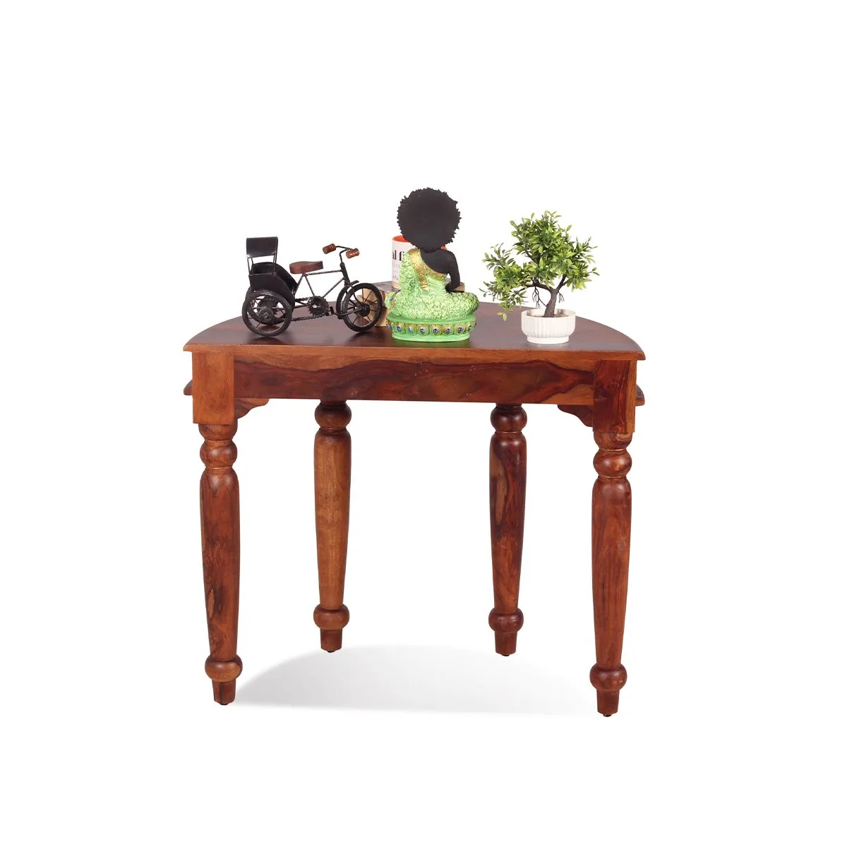 Royal Finish Crescent Console table in Natural Colour in Sheesham Wood sheesham wood furniture image 11