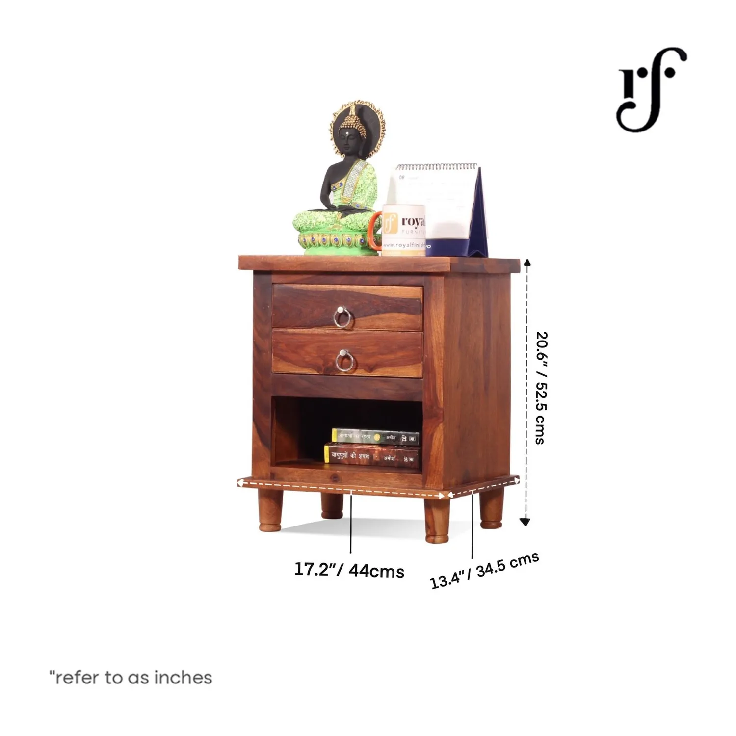 Royal Finish Santo Bedside Table In Furniture Sheesham Wood sheesham wood bed image 3
