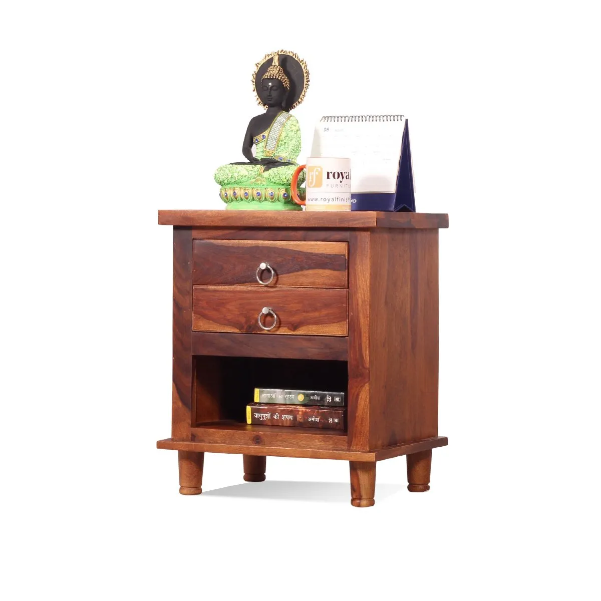 Royal Finish Santo Bedside Table In Furniture Sheesham Wood sheesham wood bed image 4