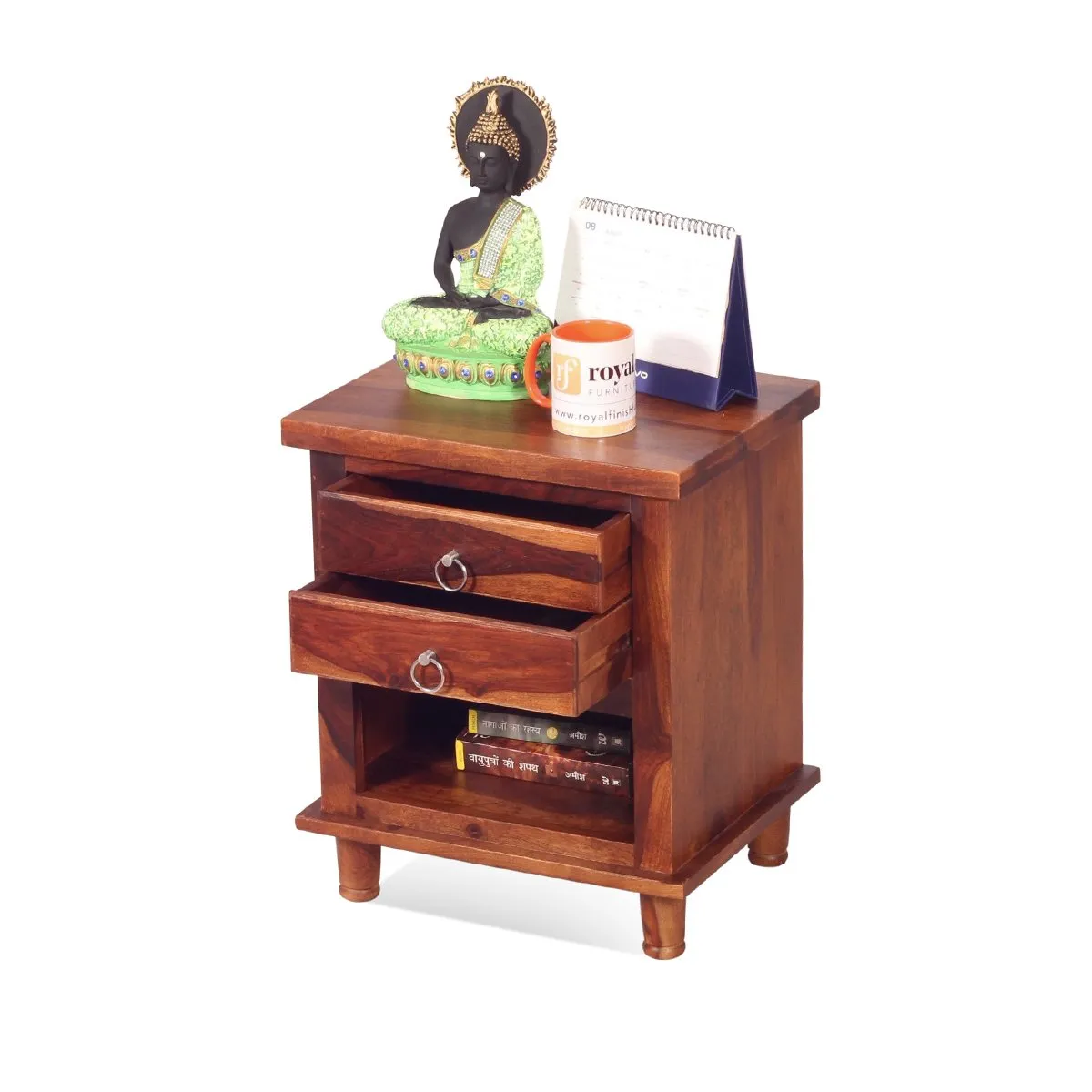 Royal Finish Santo Bedside Table In Furniture Sheesham Wood sheesham wood bed image 6