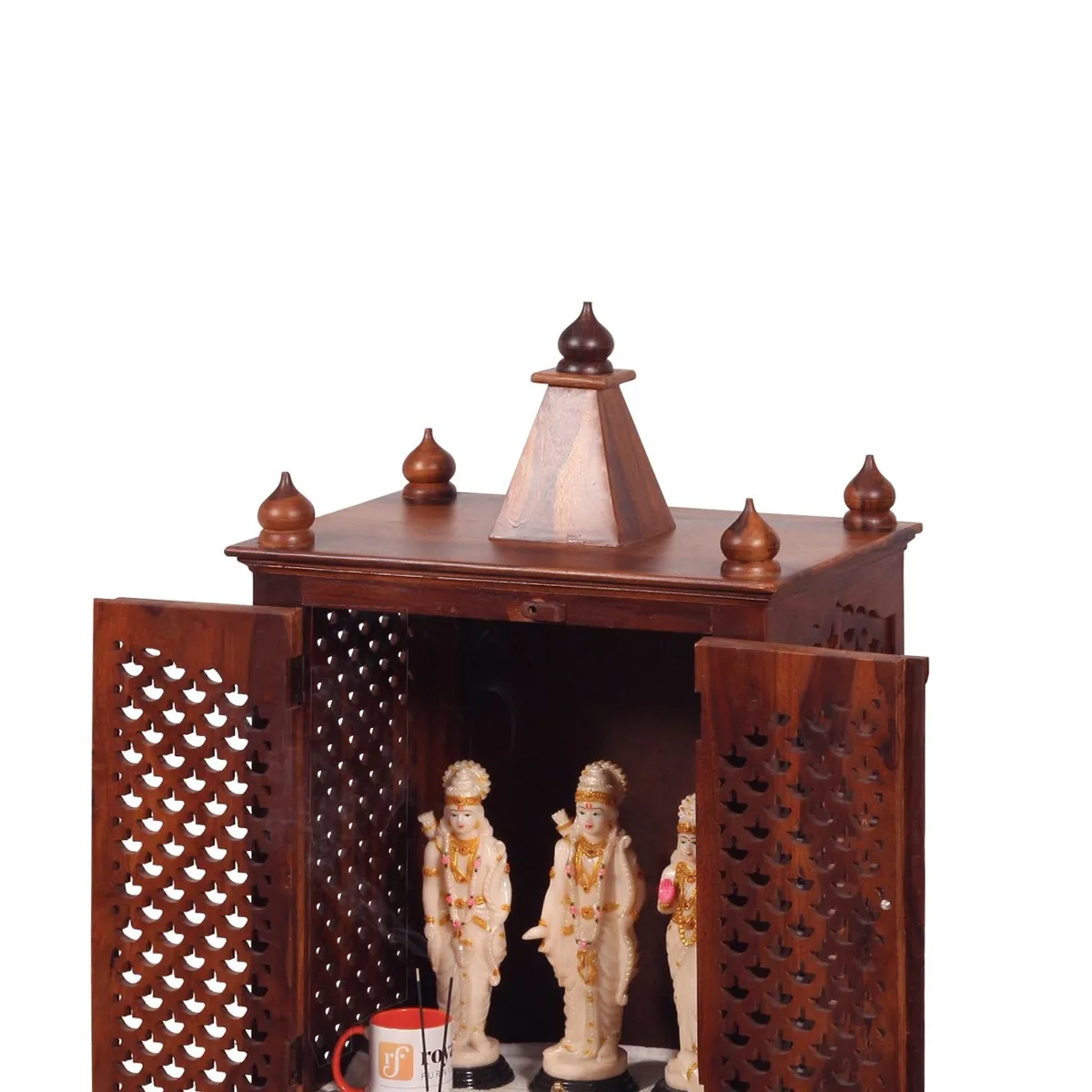 Royal Finish Carvo Temple with Door in Sheesham Wood with Matte Finished sheesham wood furniture image 11