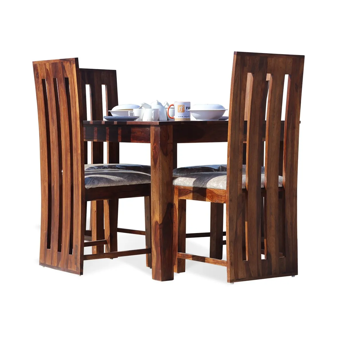 Royal Finish Bentwood 4 Seater Dining Set in Natural Furniture Sheesham Wood sheesham dining table image 5