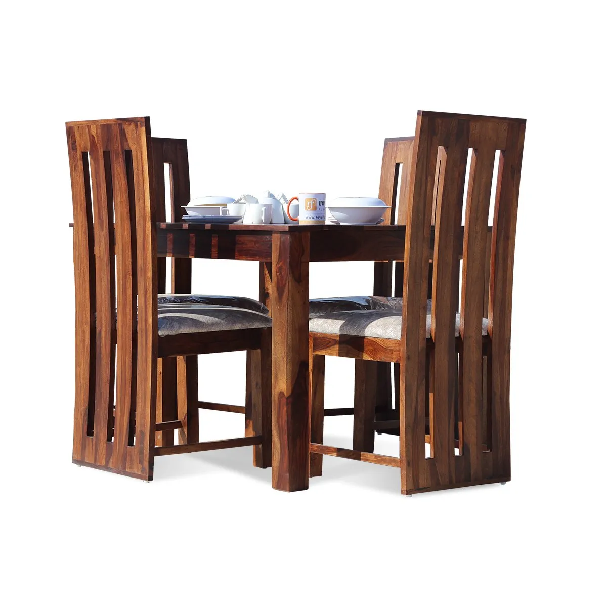 Royal Finish Bentwood 4 Seater Dining Set in Natural Furniture Sheesham Wood sheesham dining table image 6