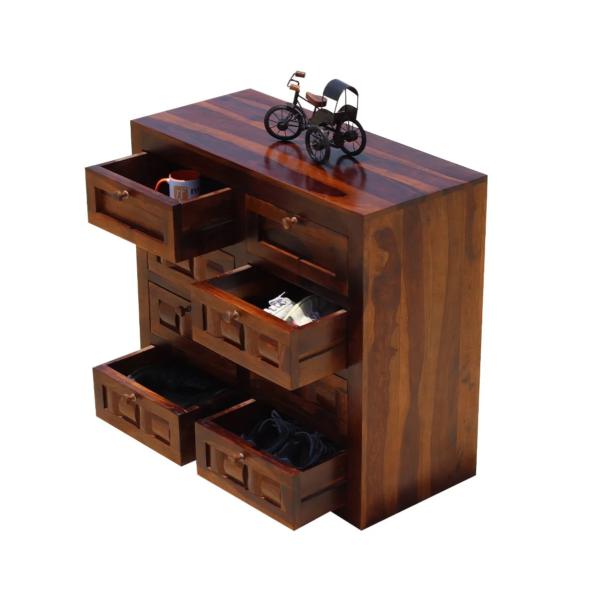 Royal Finish Modern Nivora Chest of Drawer in Sheesham Natural Colour sheesham wood furniture image 7