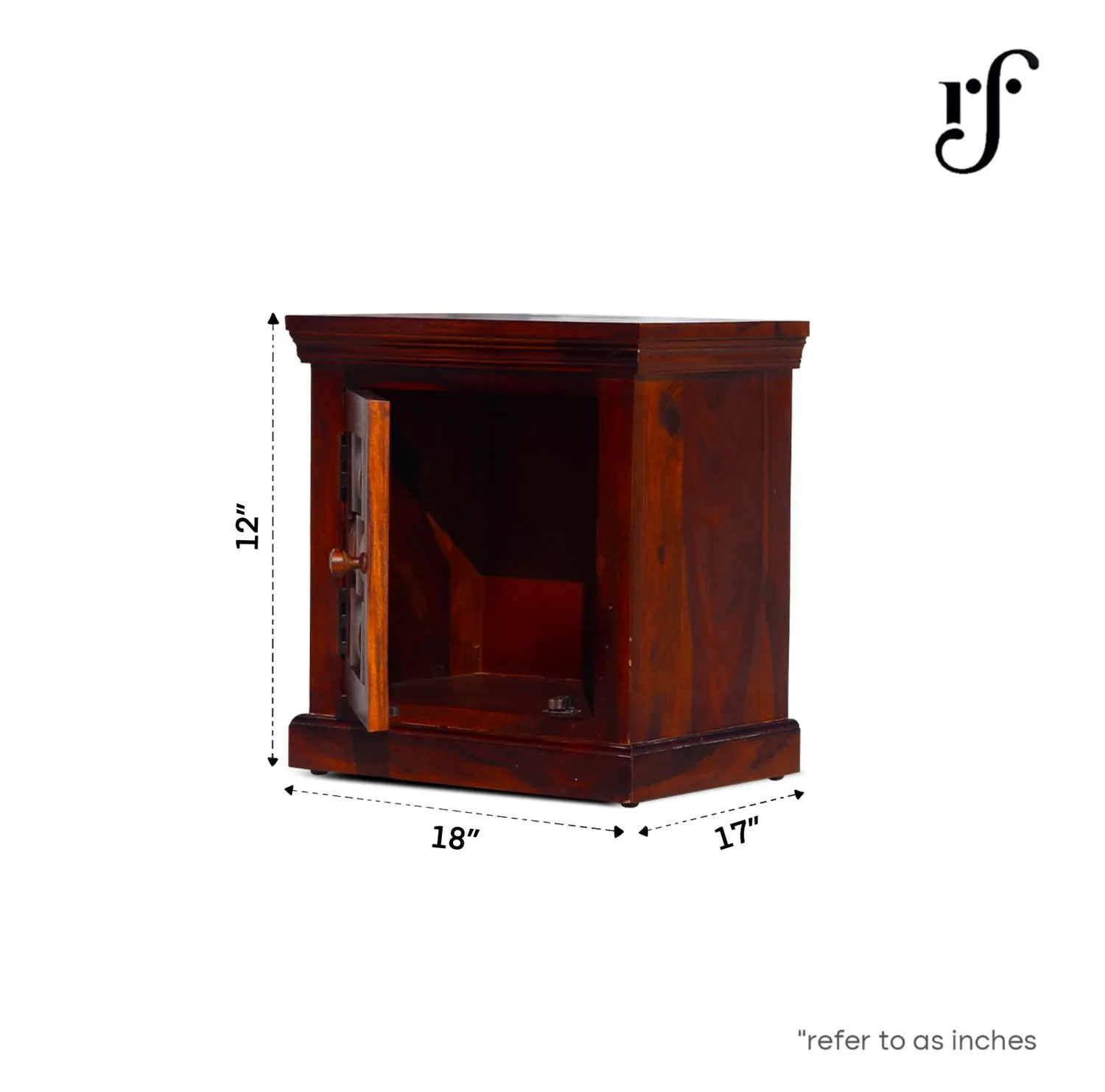 Royal Finish Mini Nivora Bedside Table In Furniture Sheesham Wood sheesham wood bed image 3