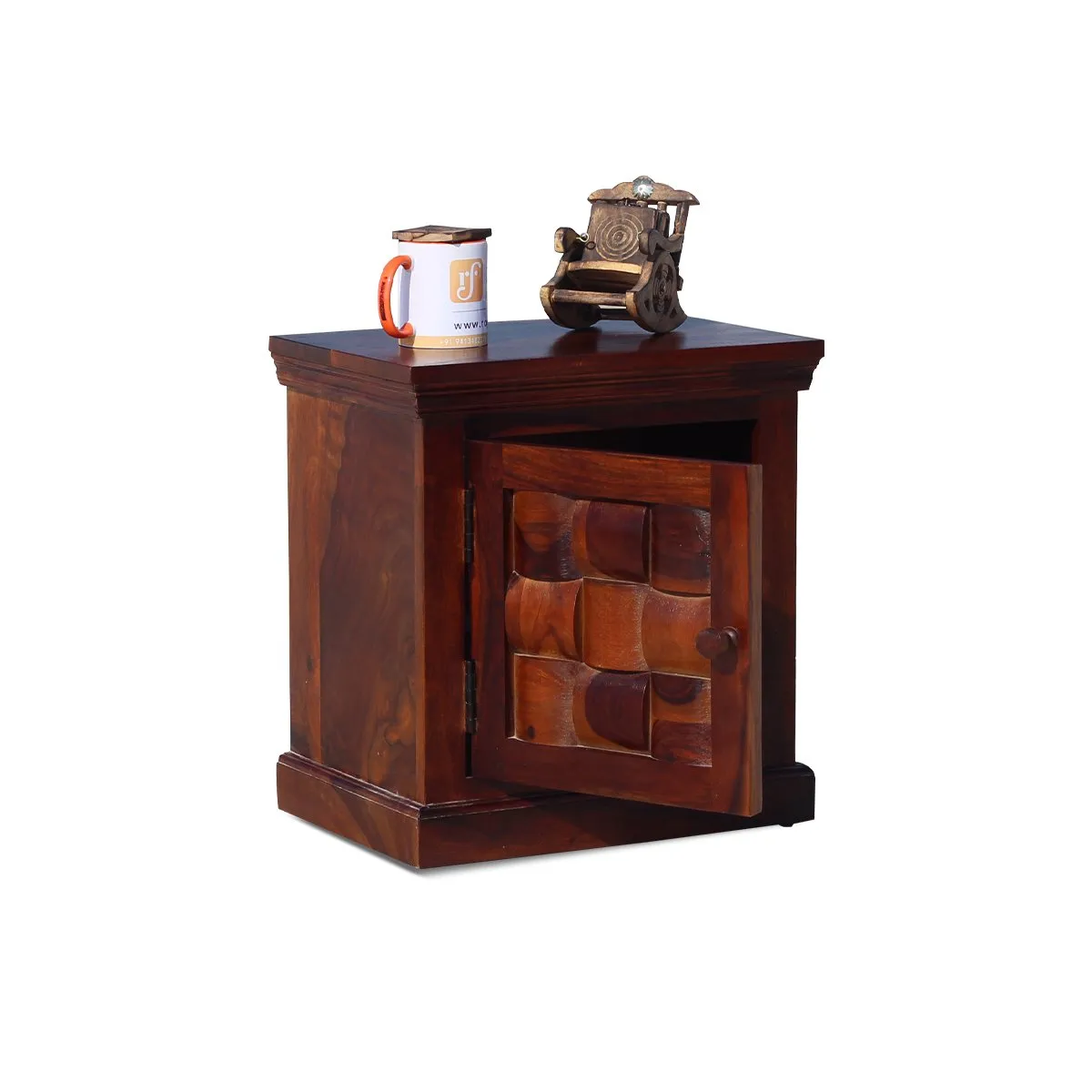 Royal Finish Mini Nivora Bedside Table In Furniture Sheesham Wood sheesham wood bed image 4