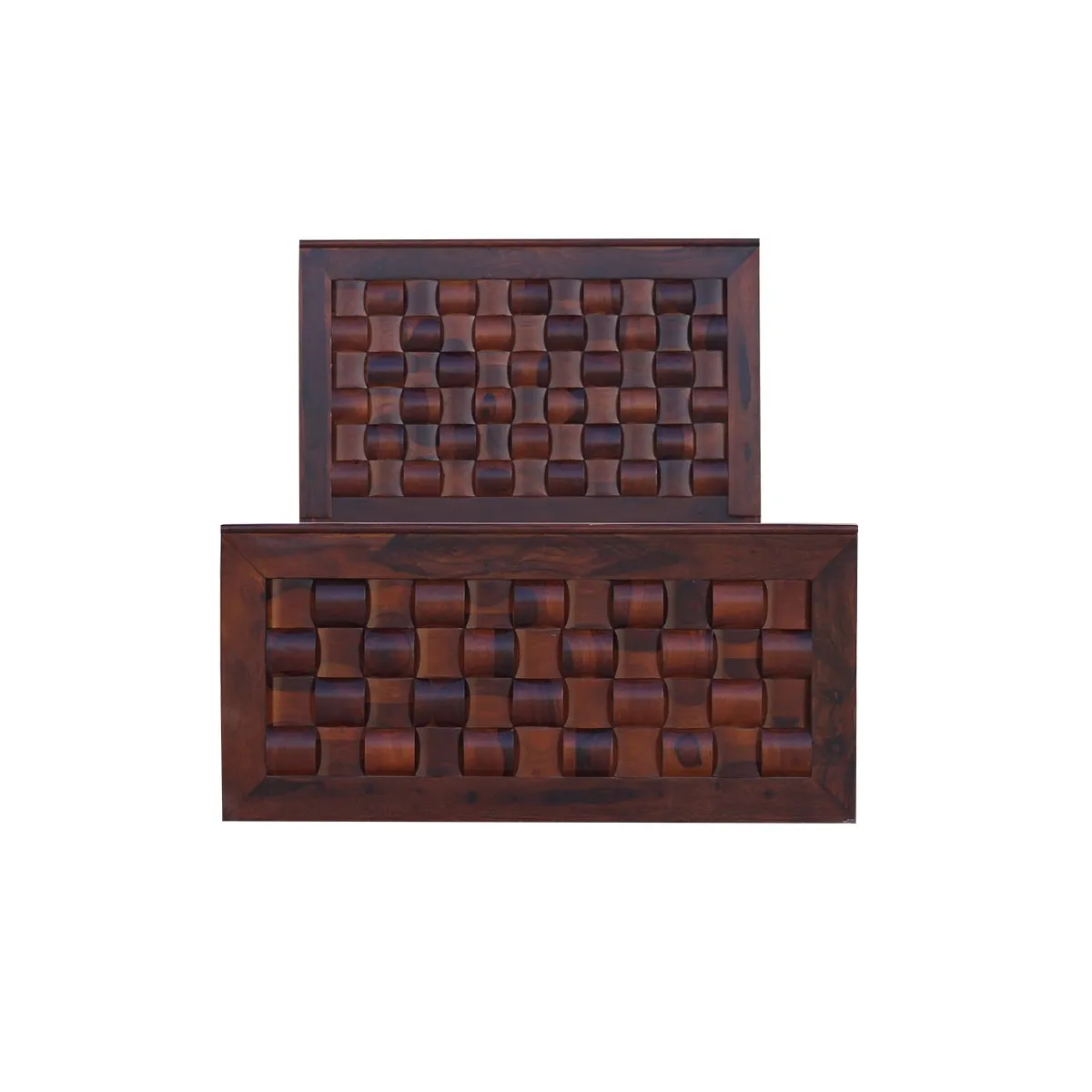 Royal Finish Nivora Single Without Storage Bed In Solid Sheesham Wood sheesham wood bed image 8