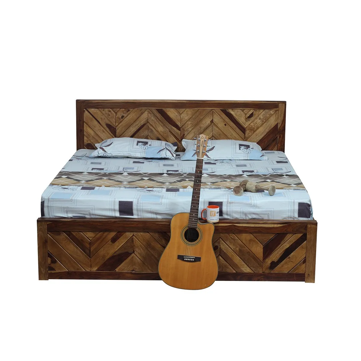 Royal Finish Vesto King Storage Bed In Solid Sheesham Wood sheesham wood bed image 6