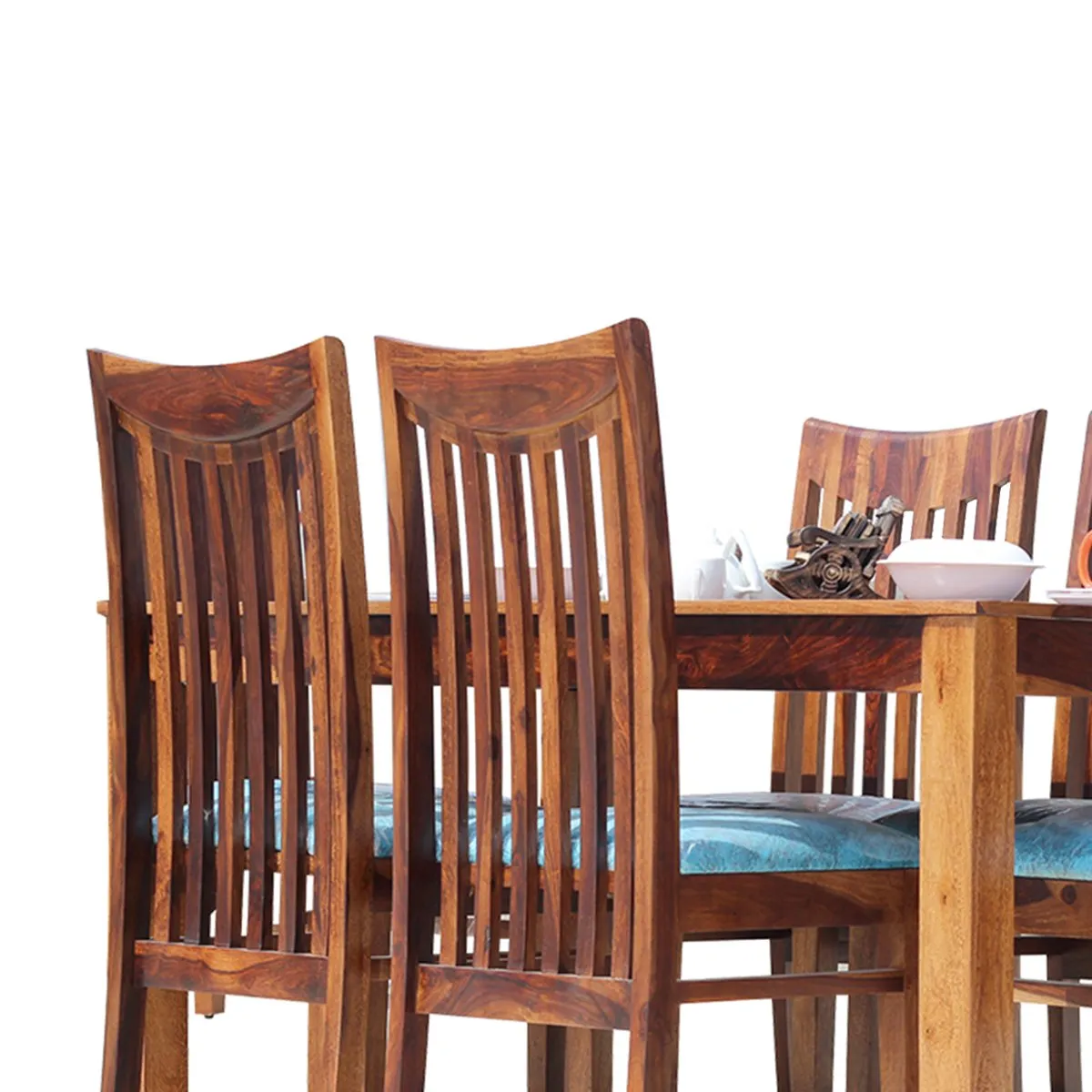 Royal Finish Serene 6 Seater Dining Set in Natural Premium Furniture sheesham dining table image 11