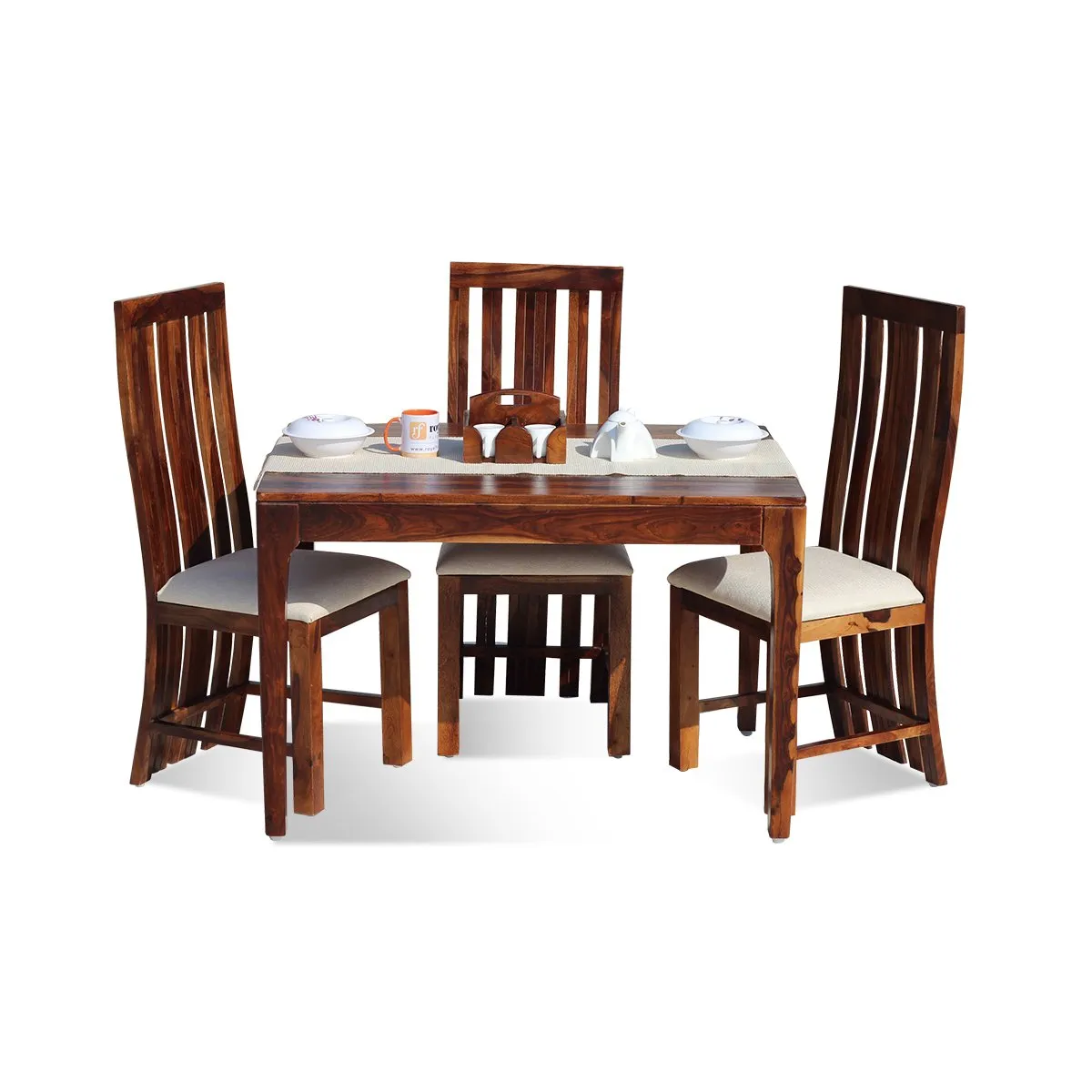 Royal Finish Hectro 4 Seater Dining Set in Natural Furniture Sheesham Wood sheesham dining table image 6