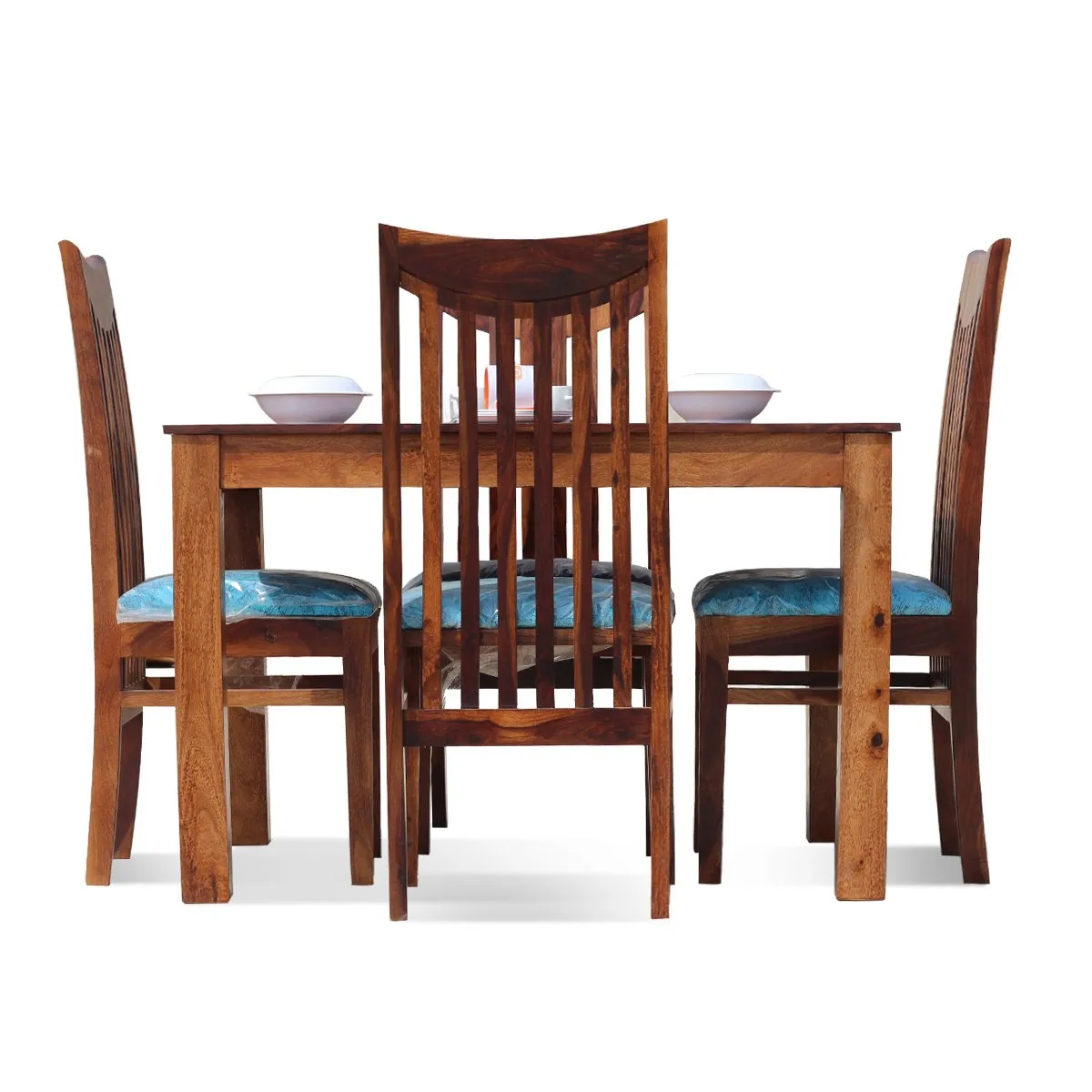 Royal Finish Serene 4 Seater Dining Set in Natural Furniture Sheesham Wood sheesham dining table image 10