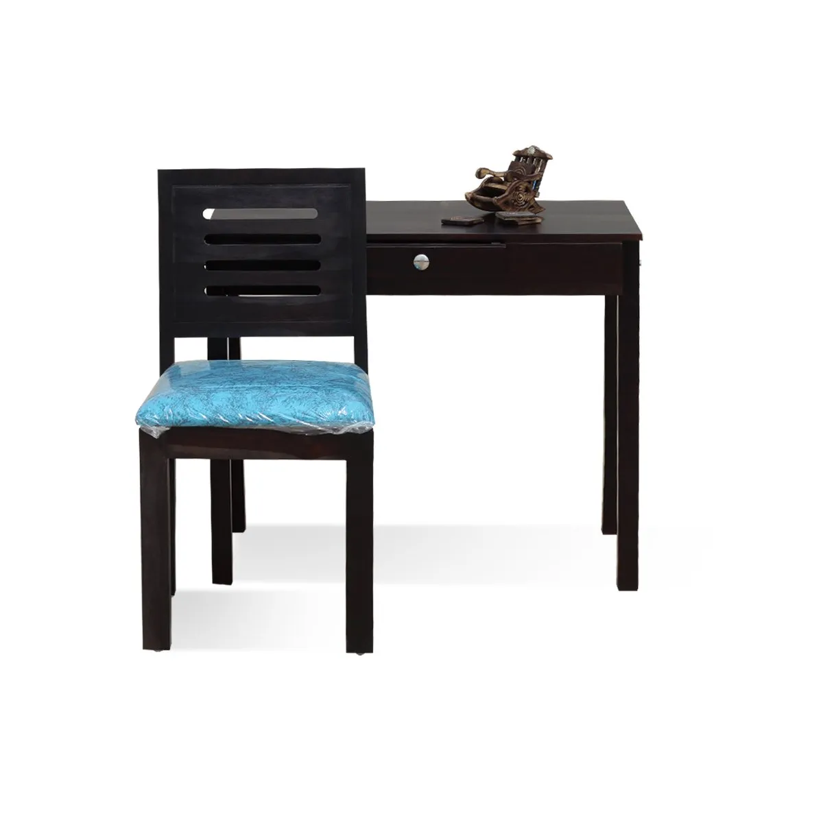 Royal Finish Noir Tuxido Study Table With Capsuliec Chair in Furniture Sheesham wooden study table image 8