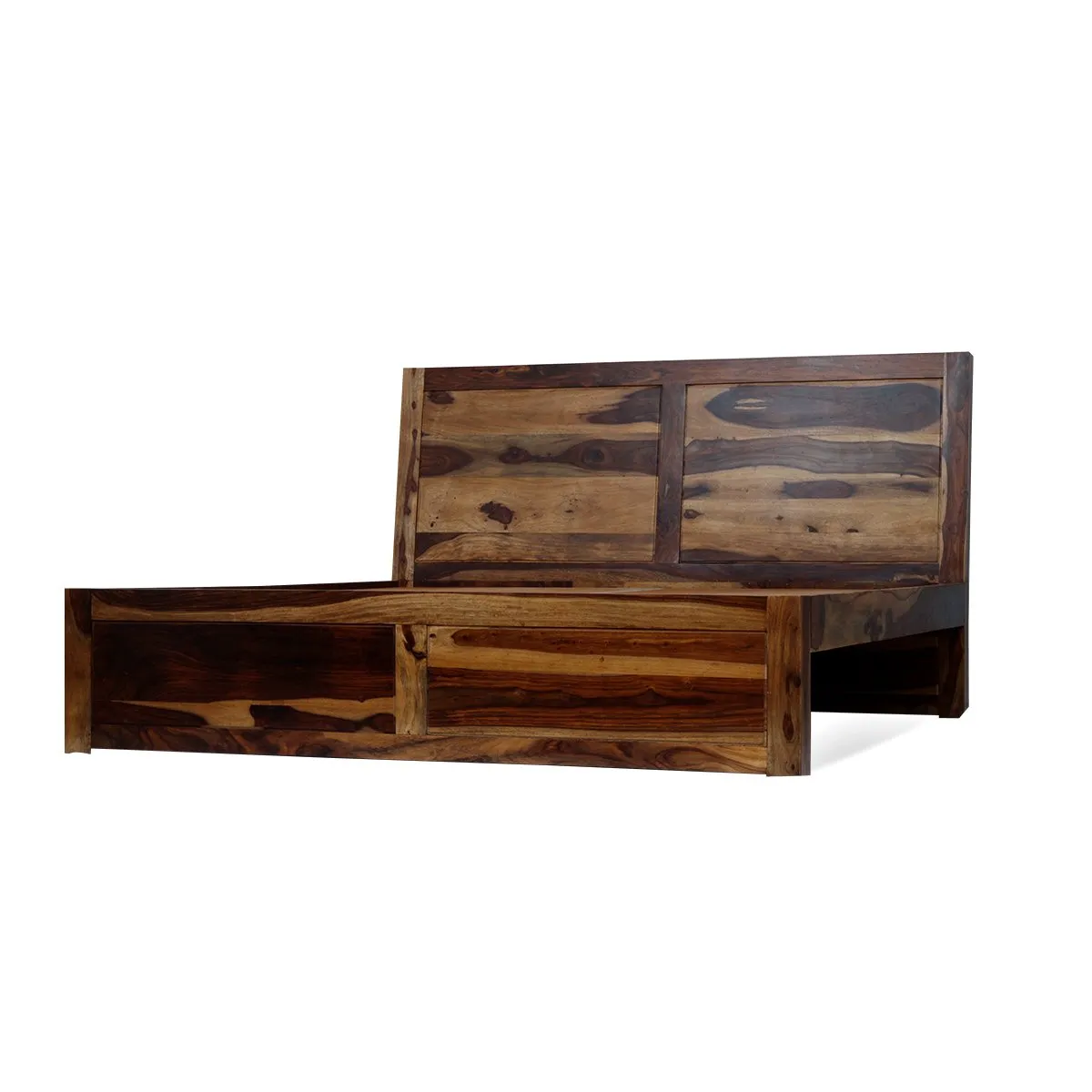 Royal Finish Simpaley King Without Storage Bed In Solid Sheesham Wood sheesham wood bed image 8
