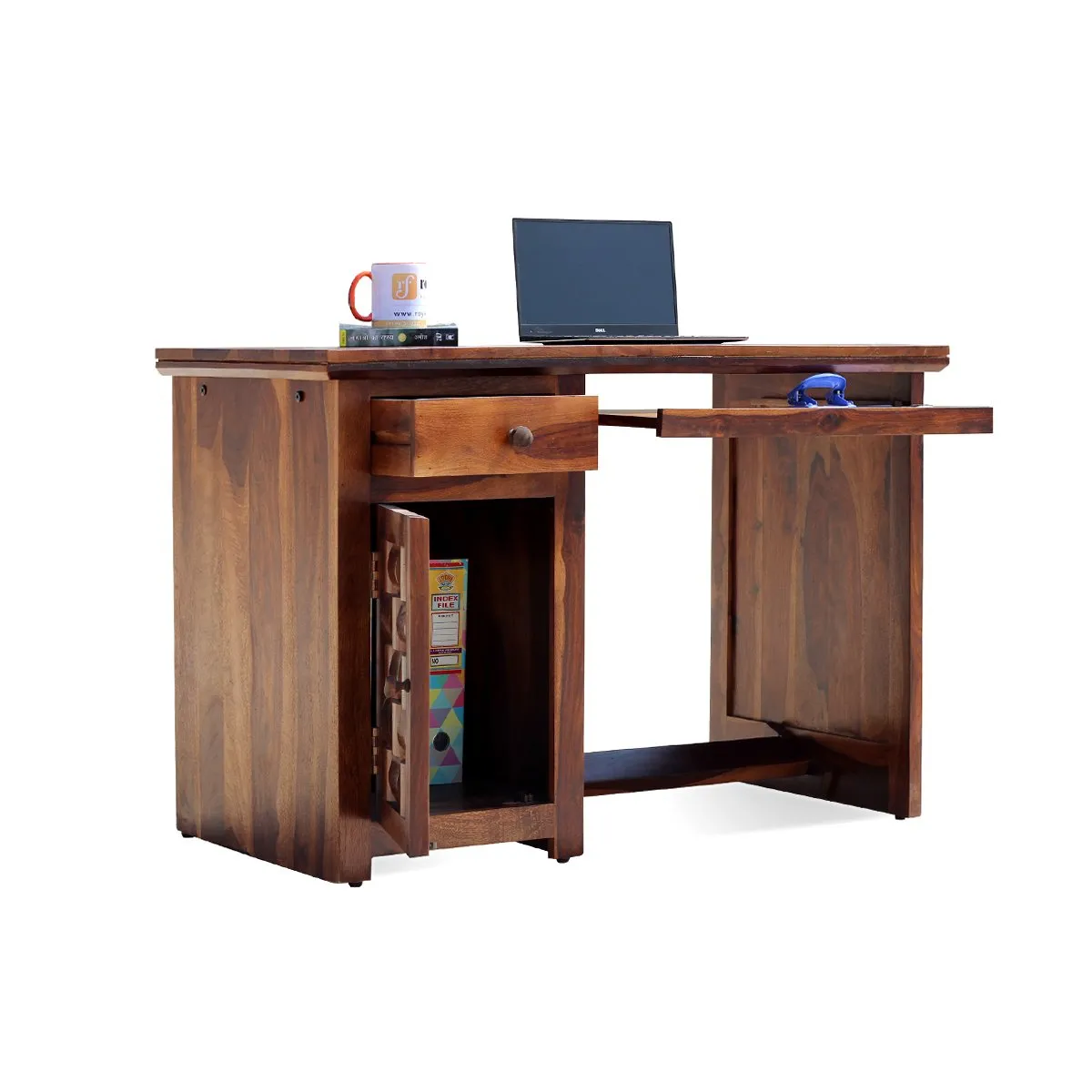 Royal Finish Nivora CT with Keyboard tray Study Table in Furniture Sheesham wooden study table image 9