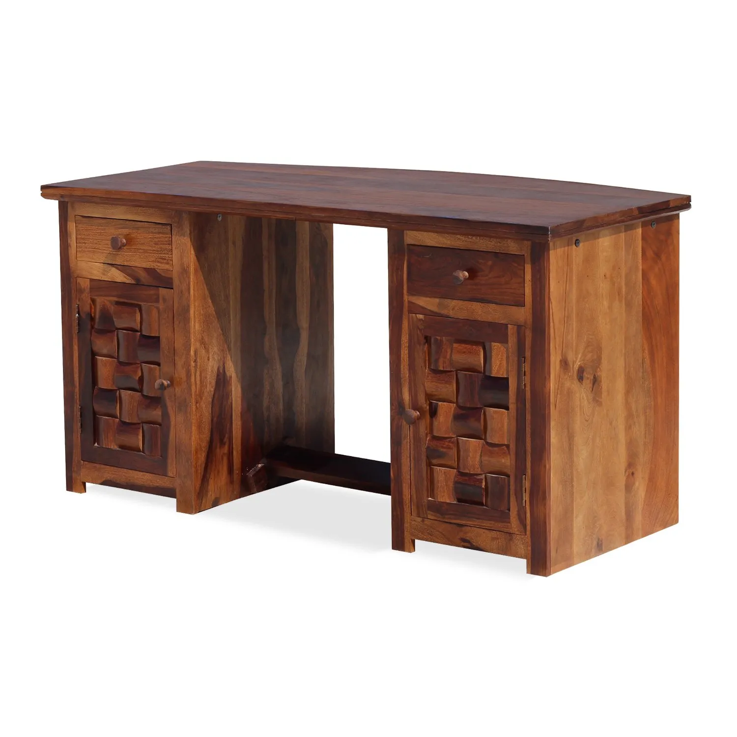 Royal Finish Nivora Office Table in Natural Honey With Matte Finished sheesham wood furniture image 5
