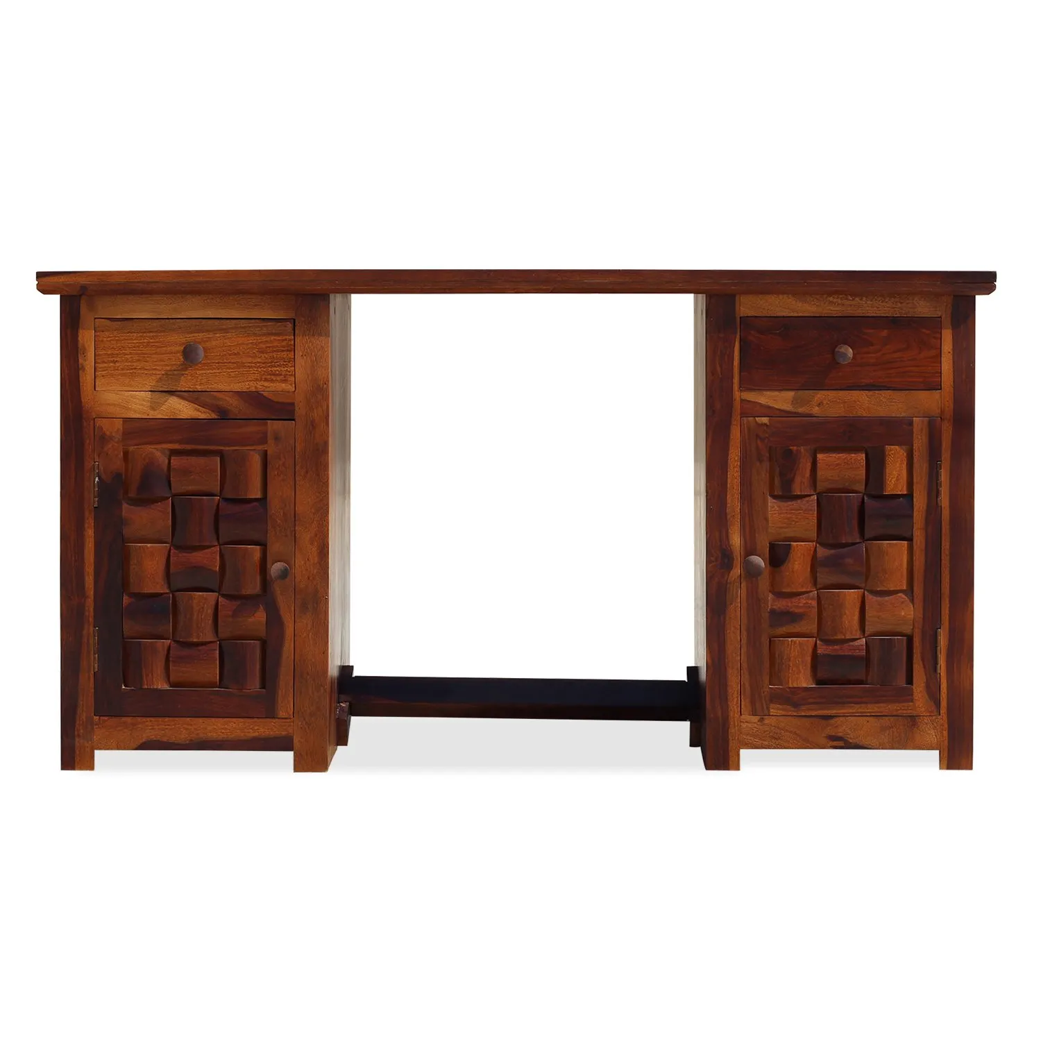 Royal Finish Nivora Office Table in Natural Honey With Matte Finished sheesham wood furniture image 6
