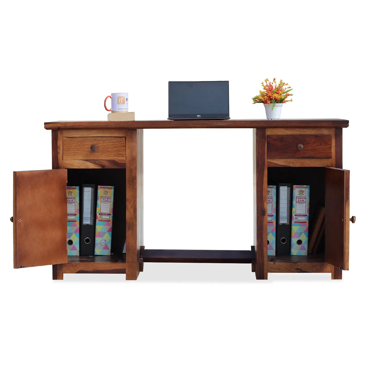 Royal Finish Nivora Office Table in Natural Honey With Matte Finished sheesham wood furniture image 10