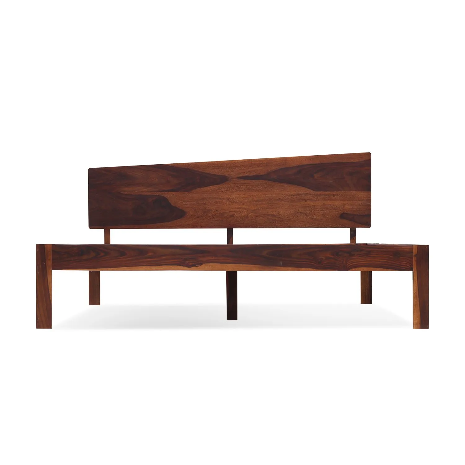 Royal Finish Upexico Queen Size Without Storage Bed In Solid Sheesham woo sheesham wood bed image 8