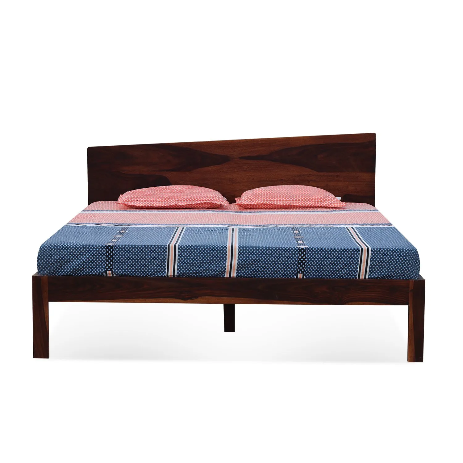 Royal Finish Upexico King Size Without Storage Bed In Solid Sheesham wood sheesham wood bed image 3