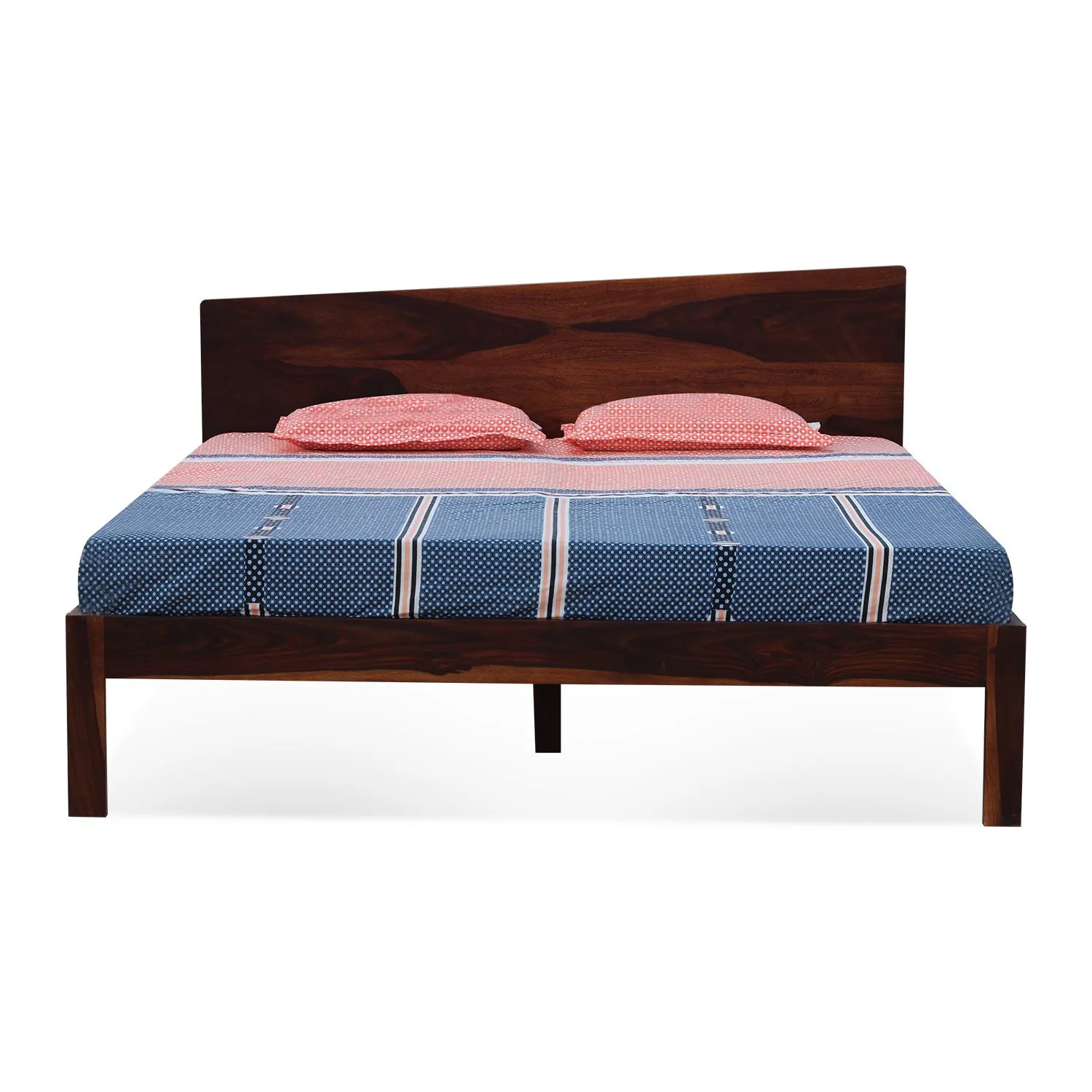 Royal Finish Upexico King Size Without Storage Bed In Solid Sheesham wood sheesham wood bed image 6