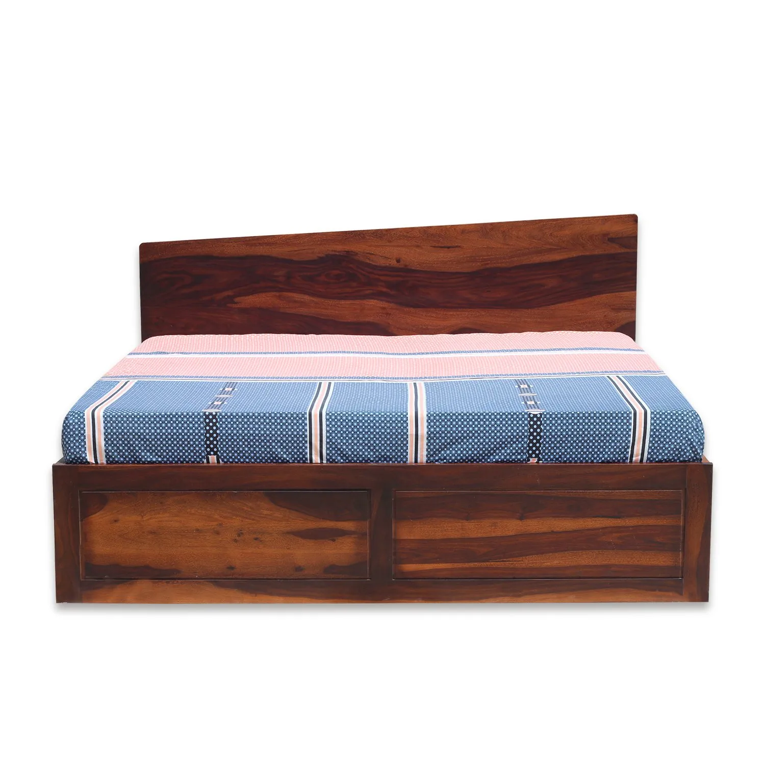 Royal Finish Alfriko King Size Storage Bed In Solid Sheesham wood sheesham wood bed image 3