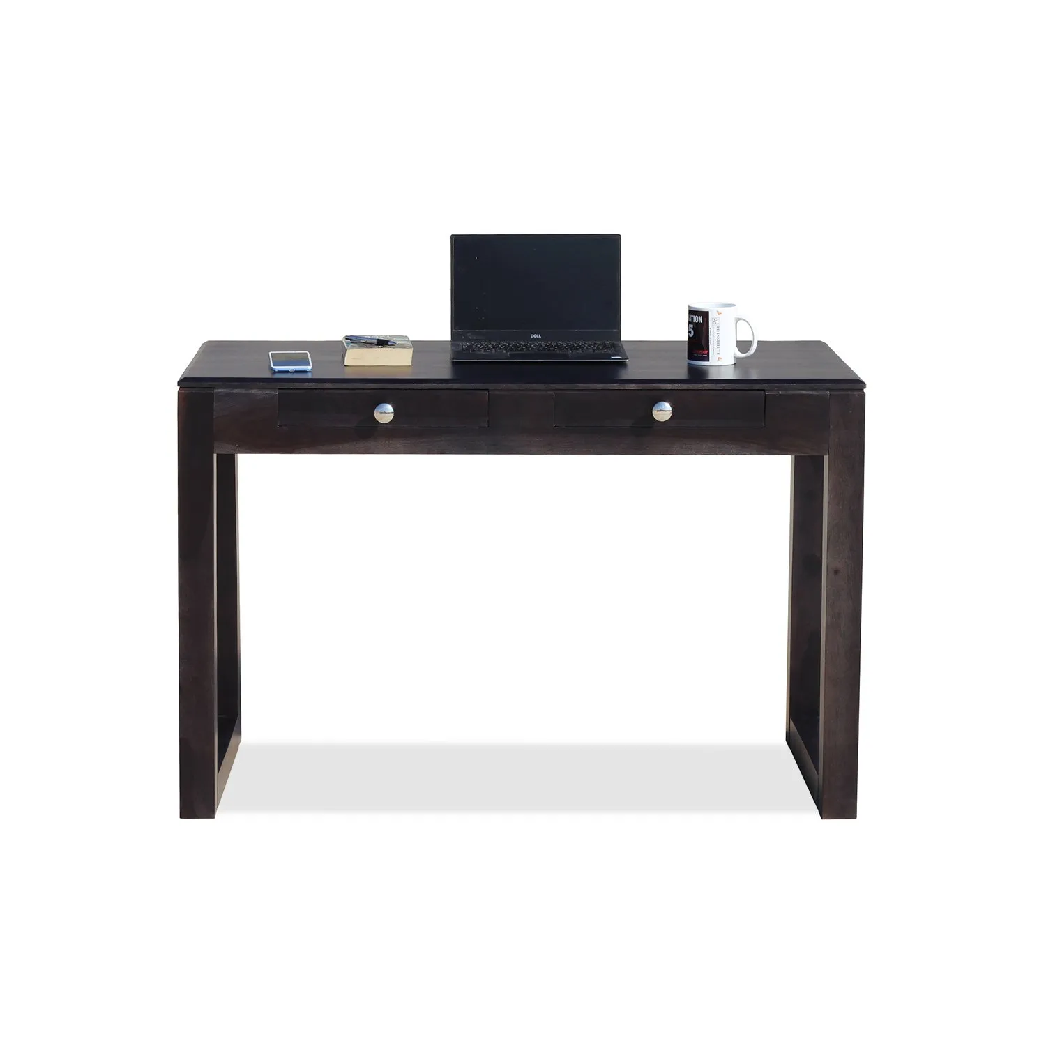Royal Finish Two Drawer Raven Minimal Study Table in Funriture Sheesham Wood wooden study table image 6