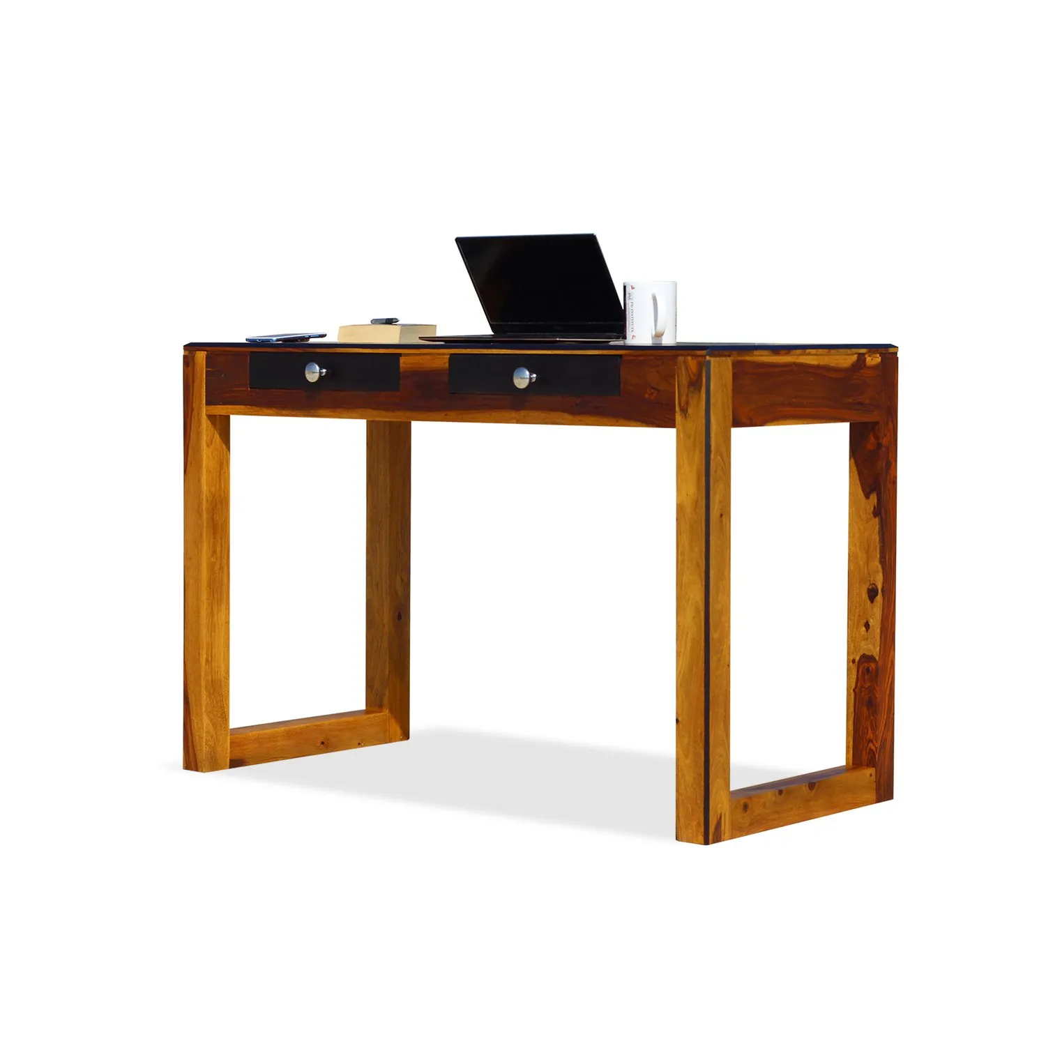 Royal Finish Two Drawer Picasso Minimal Study Table in Funriture Sheesham Wood wooden study table image 4