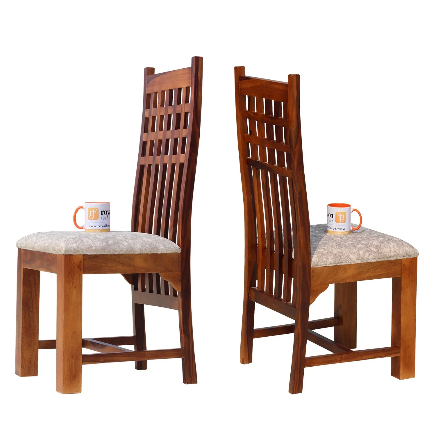 Royal Finish Vettori 4 Seater Dining Set in Natural Furniture Sheesham Wood sheesham dining table image 10