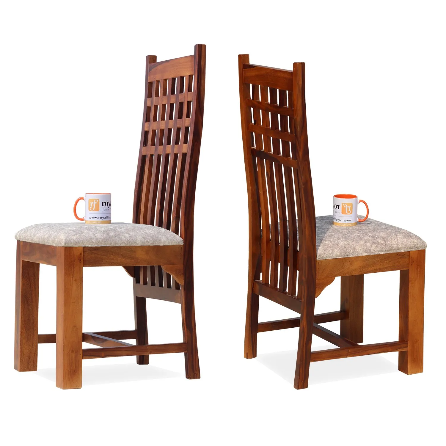 Royal Finish Dali 6 Seater Dining Set in Natural Premium Furniture Sheesham Wood sheesham dining table image 10