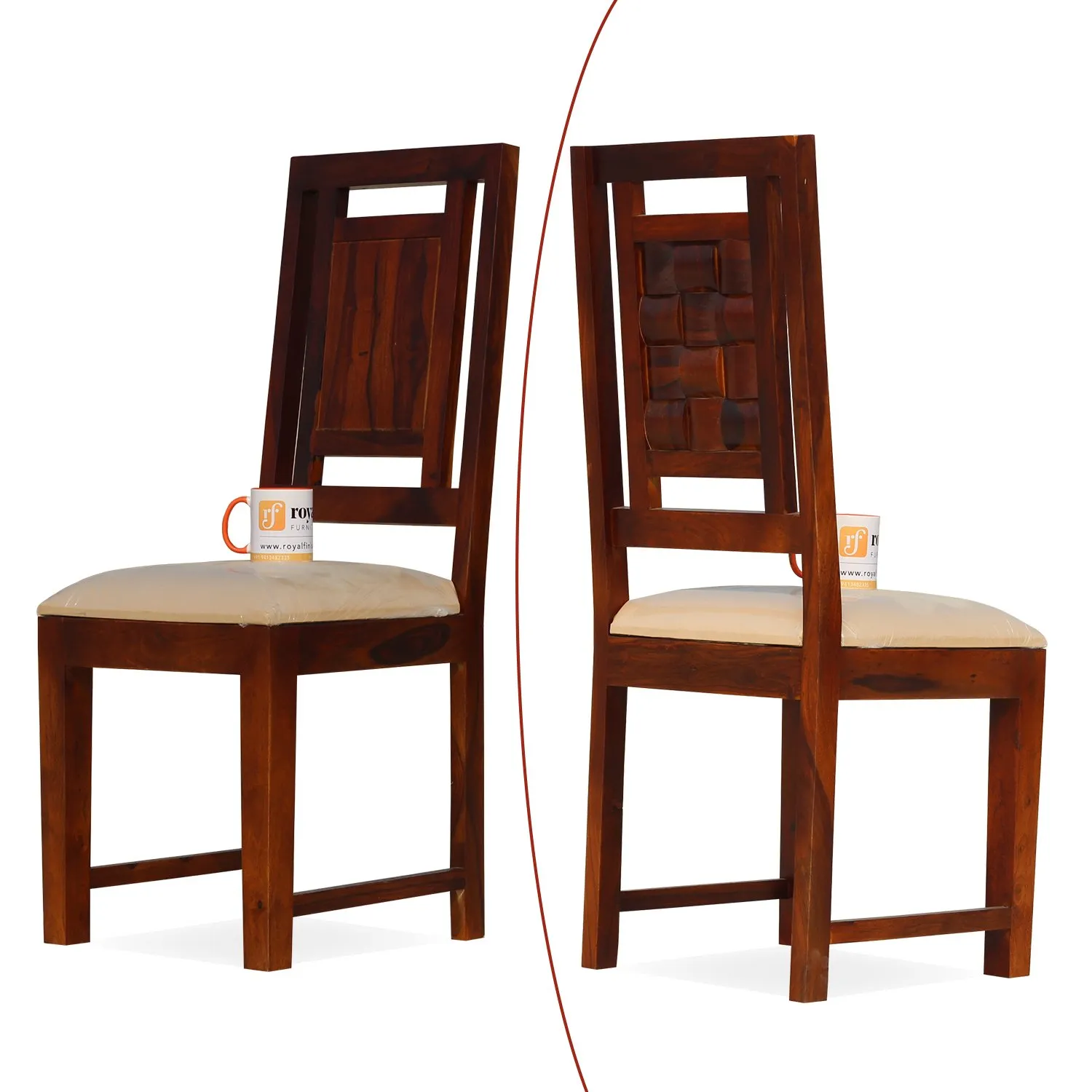 Royal Finish Nexto 4 Dining Set in Natural Premium Furniture Sheesham Wood sheesham dining table image 10