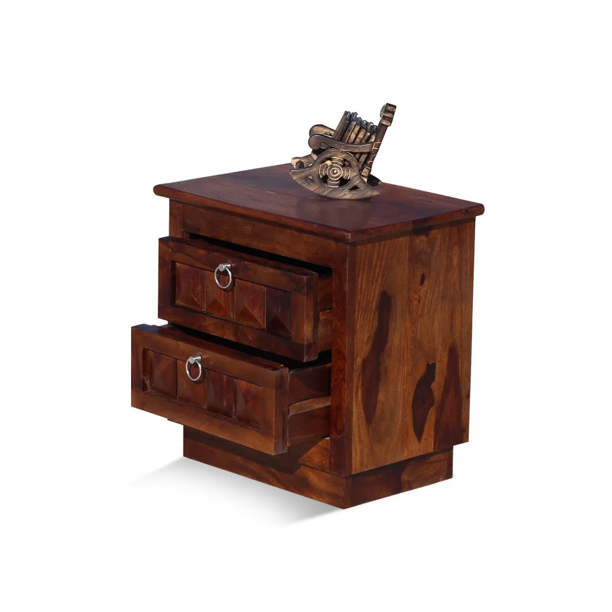 Royal FinishStylish & Functional Bedside Table | Compact Size | Premium Sheesham sheesham wood bed image 4