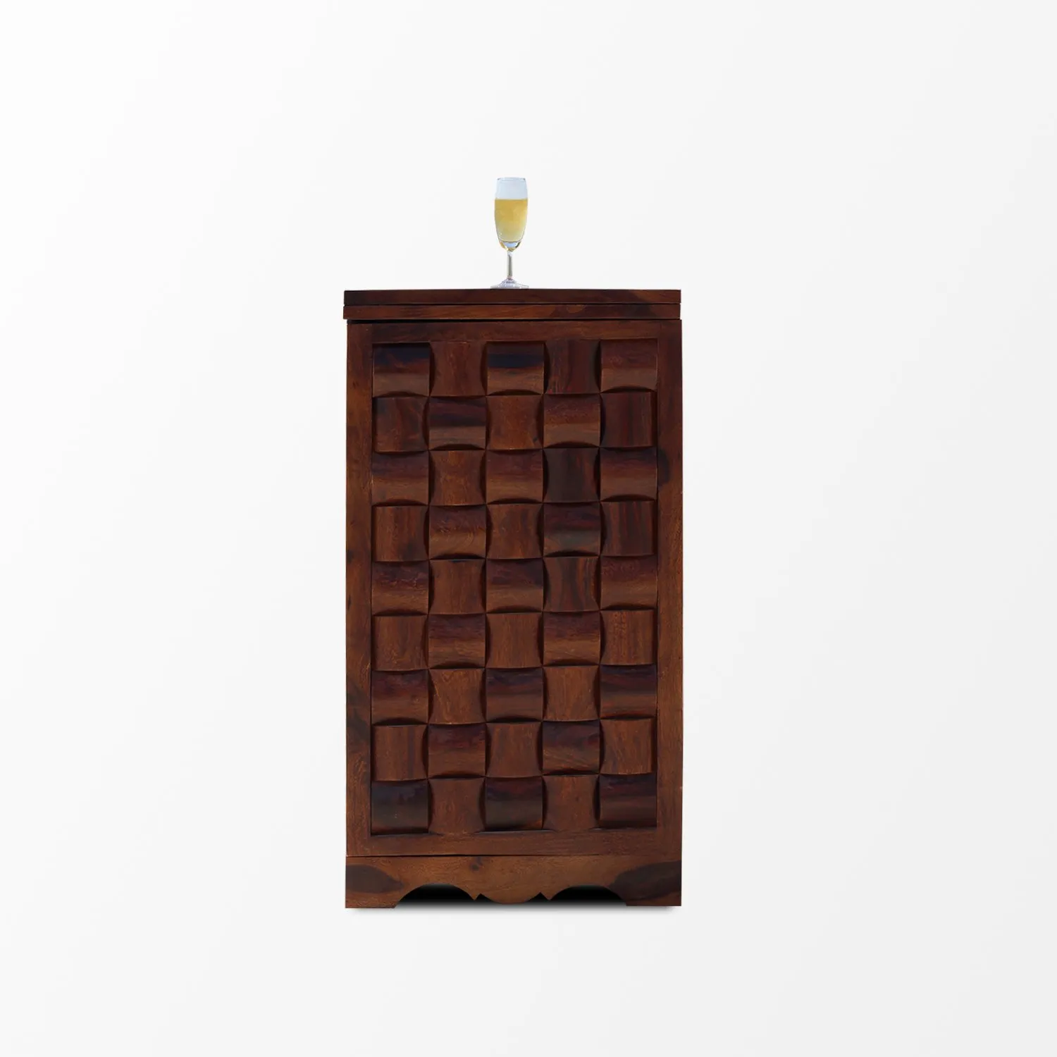 Royal Finish Nivora Bar Cabinate In Premium Quality Sheesham Wood wooden bar cabinet image 6