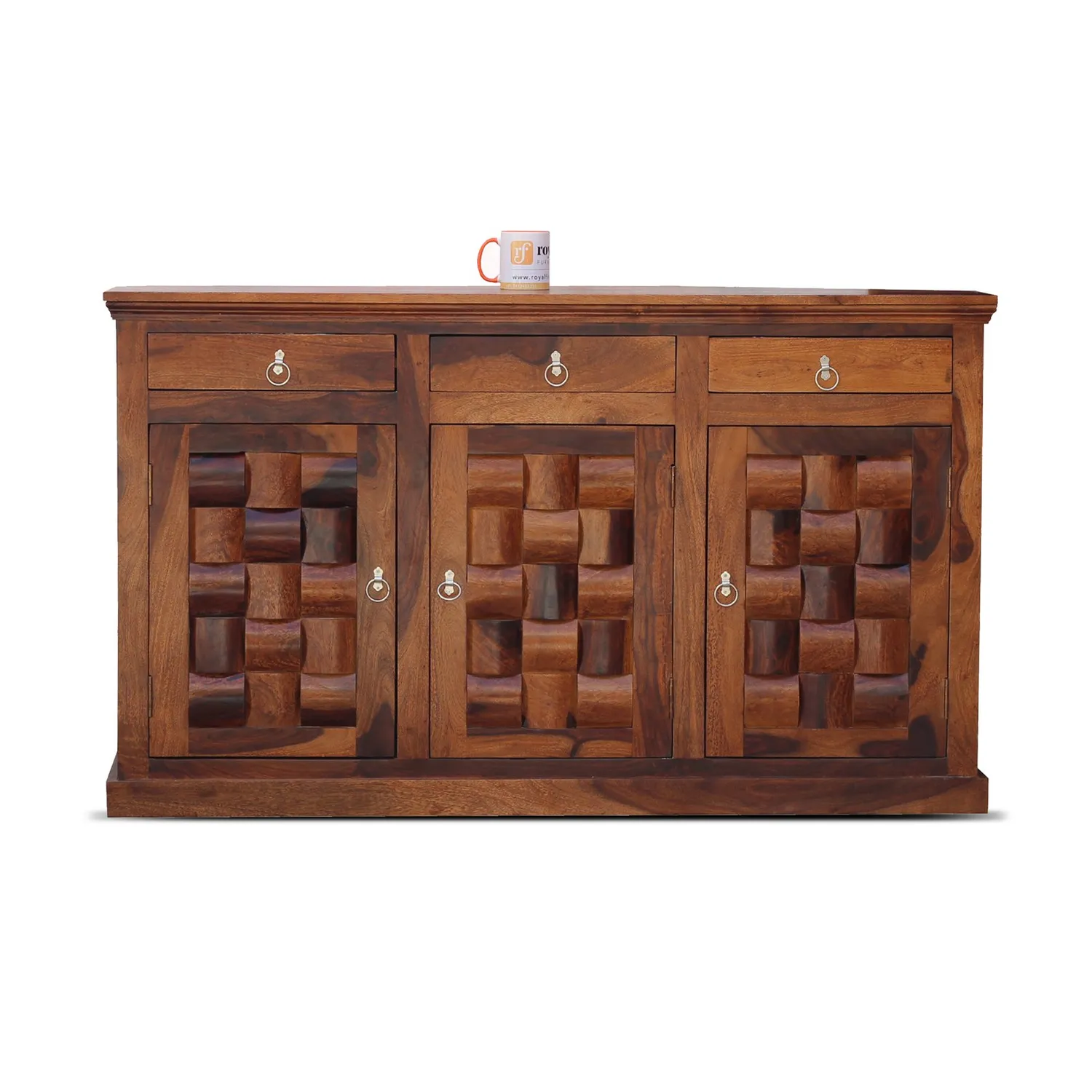 Royal Finish Nivora Sideboard In Sheesham with Natural Honey with Matte Finished sheesham wood furniture image 10