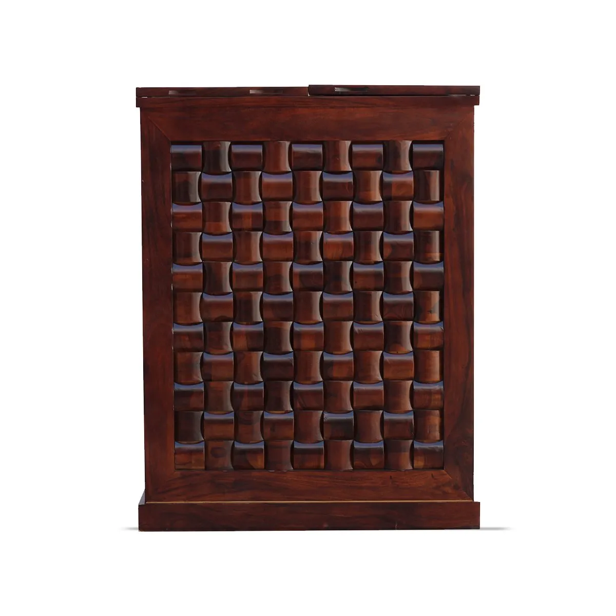 Royal Finish Nivora 2 Door Bar in sheesham with Natural color in Matte polished wooden bar cabinet image 12