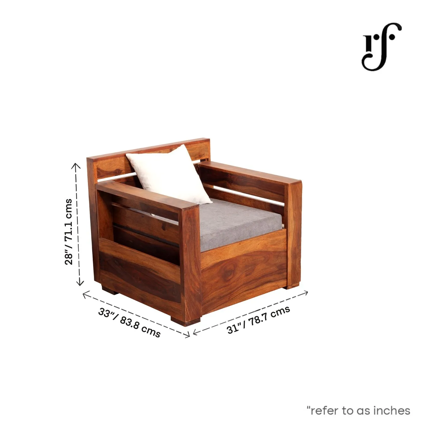 Royal Finish MirageMingle 4 Seater Sofa Set With Cushions(2+1+1) wooden sofa set image 10