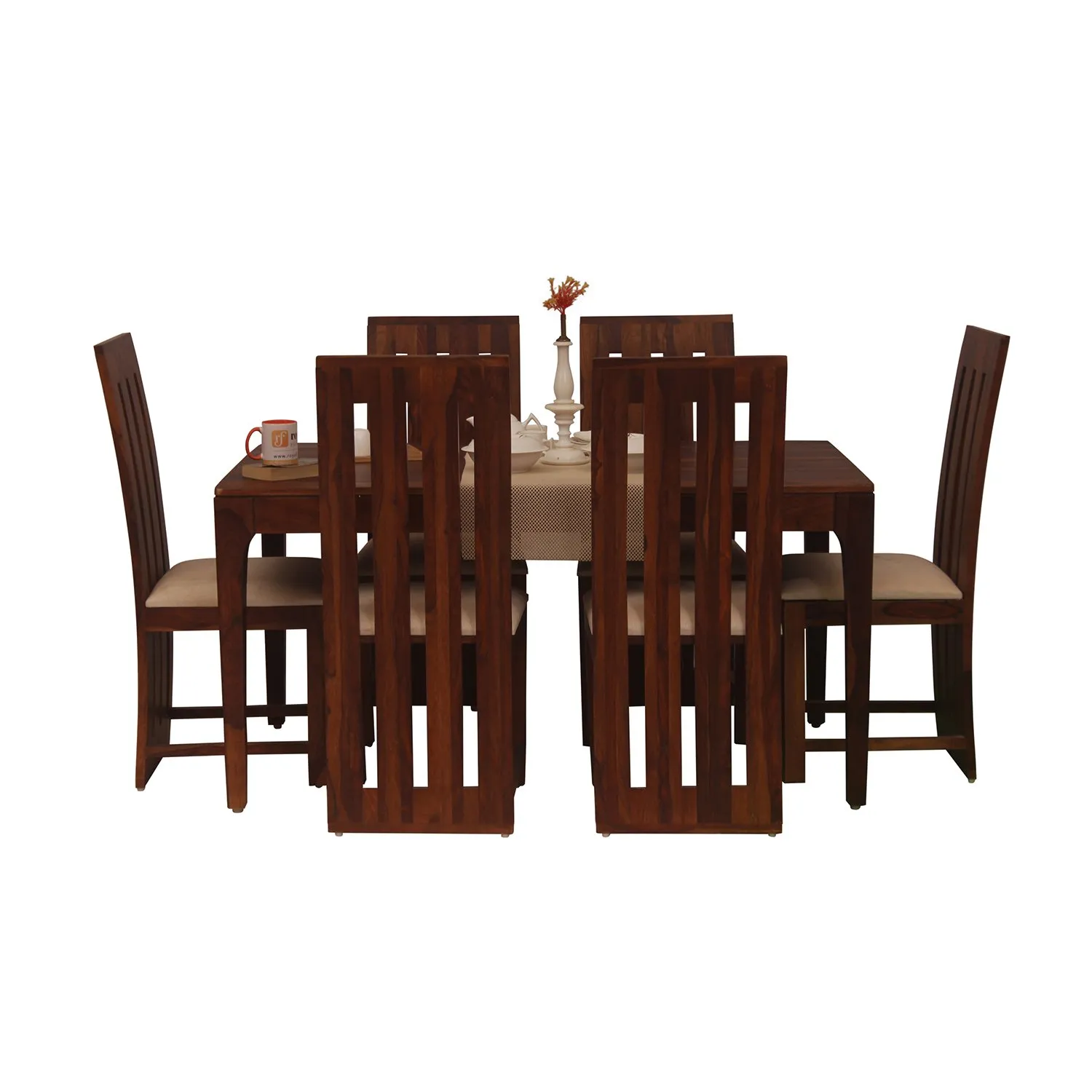 Royal Finish Necvo Bentwood 6 Chair Dining Set in Natural Colour sheesham dining table image 11