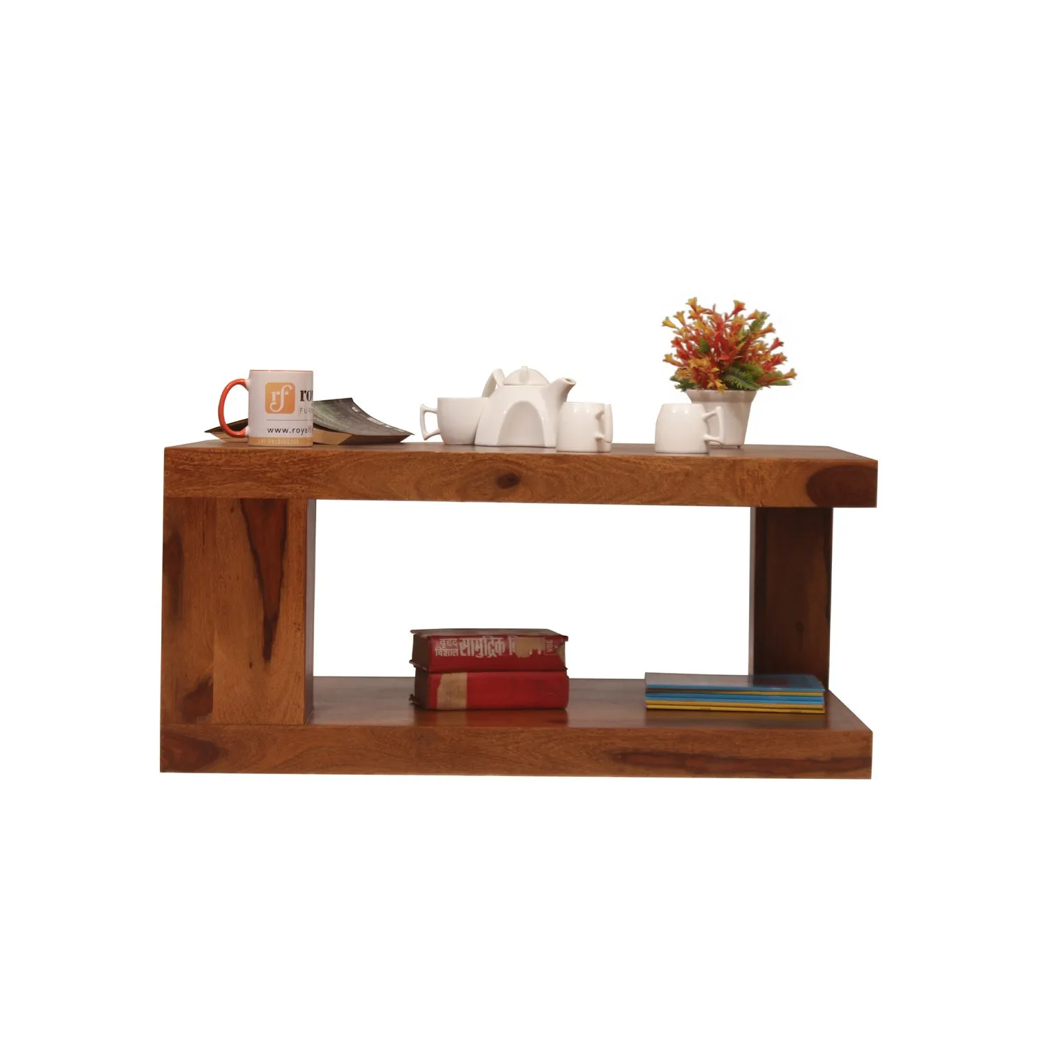 Royal Finish Alpino Center Table in Sheesham Wood With Natural Colour wooden center table image 10