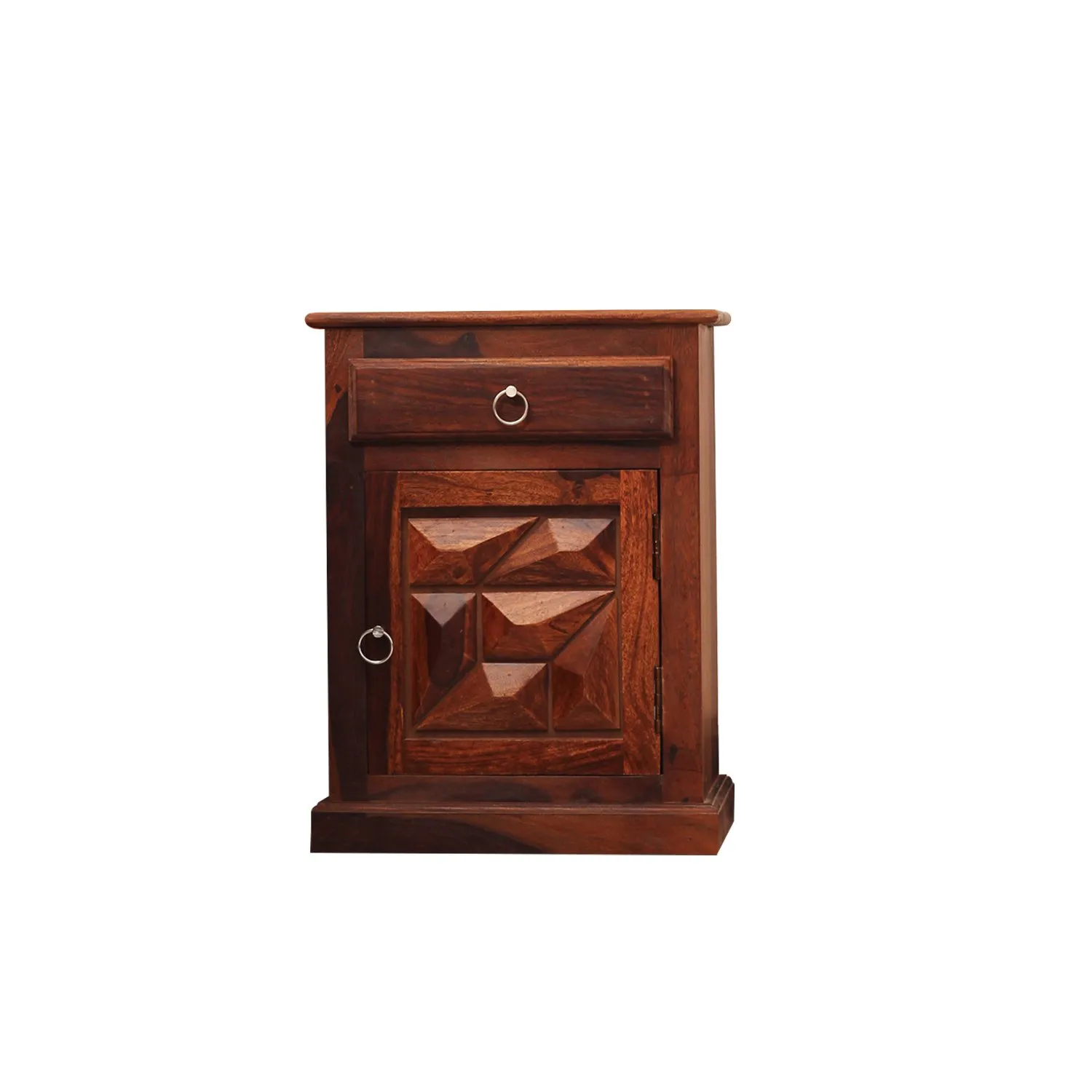 Royal Finish Abdoli Bedside Table In Furniture Sheesham Wood In Natural Colour sheesham wood bed image 9