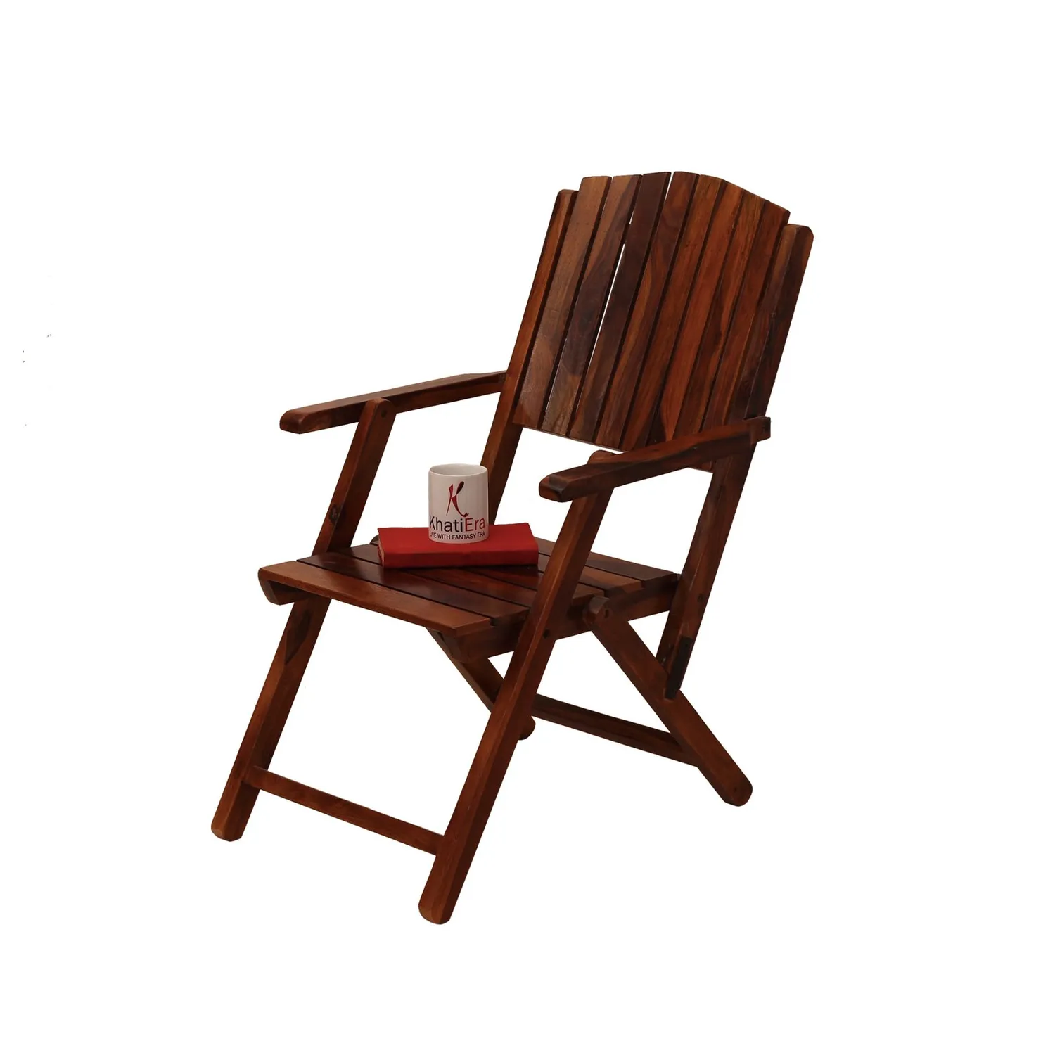 Royal Finish Classic Garden Foldable Chair in Sheesham with Natural Colour sheesham wood furniture image 9