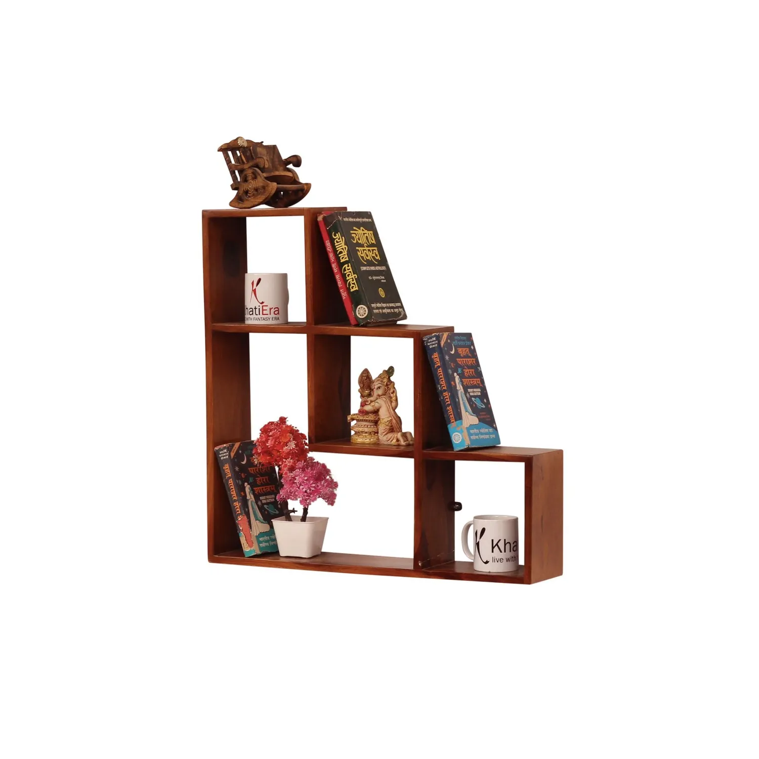 Royal Finish Artisanal Wall Shelf Natural Honey In Sheesham with Matte Finished sheesham wood furniture image 5