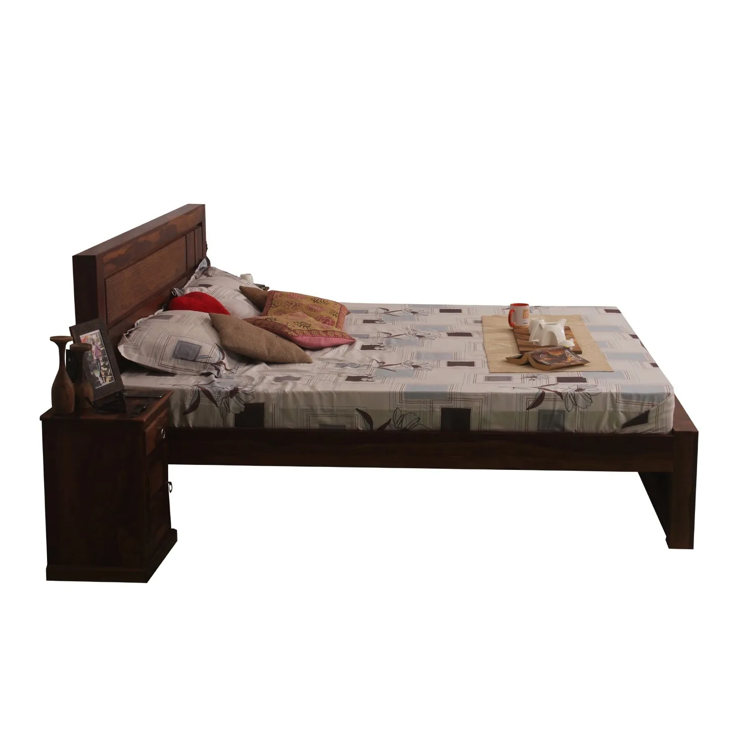 Royal Finish NovaSleep King Without Storage Bed In Solid Sheesham Wood sheesham wood bed image 6