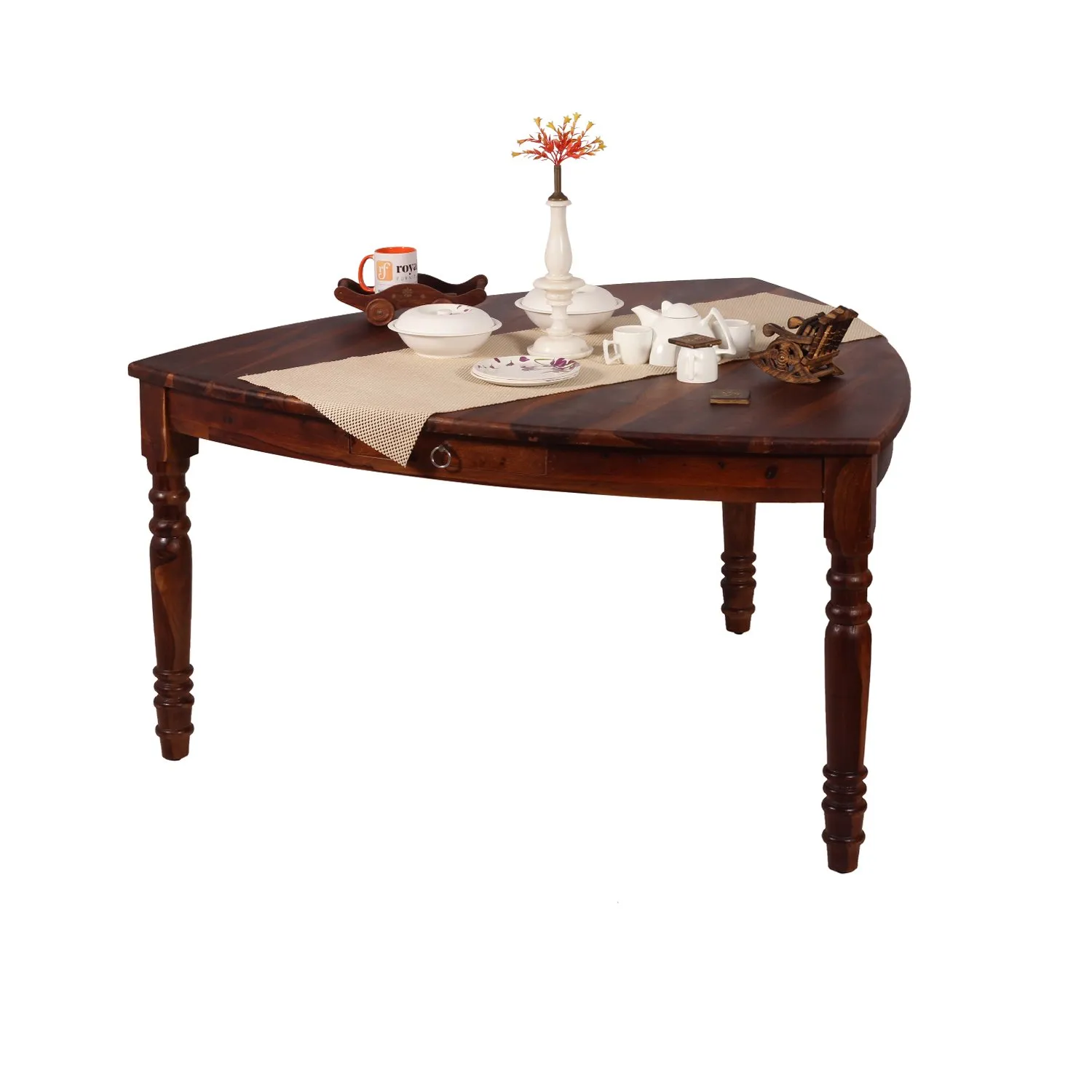 Royal Finish Betel Quid Dining Table in Natural Furniture Sheesham Wood sheesham dining table image 3