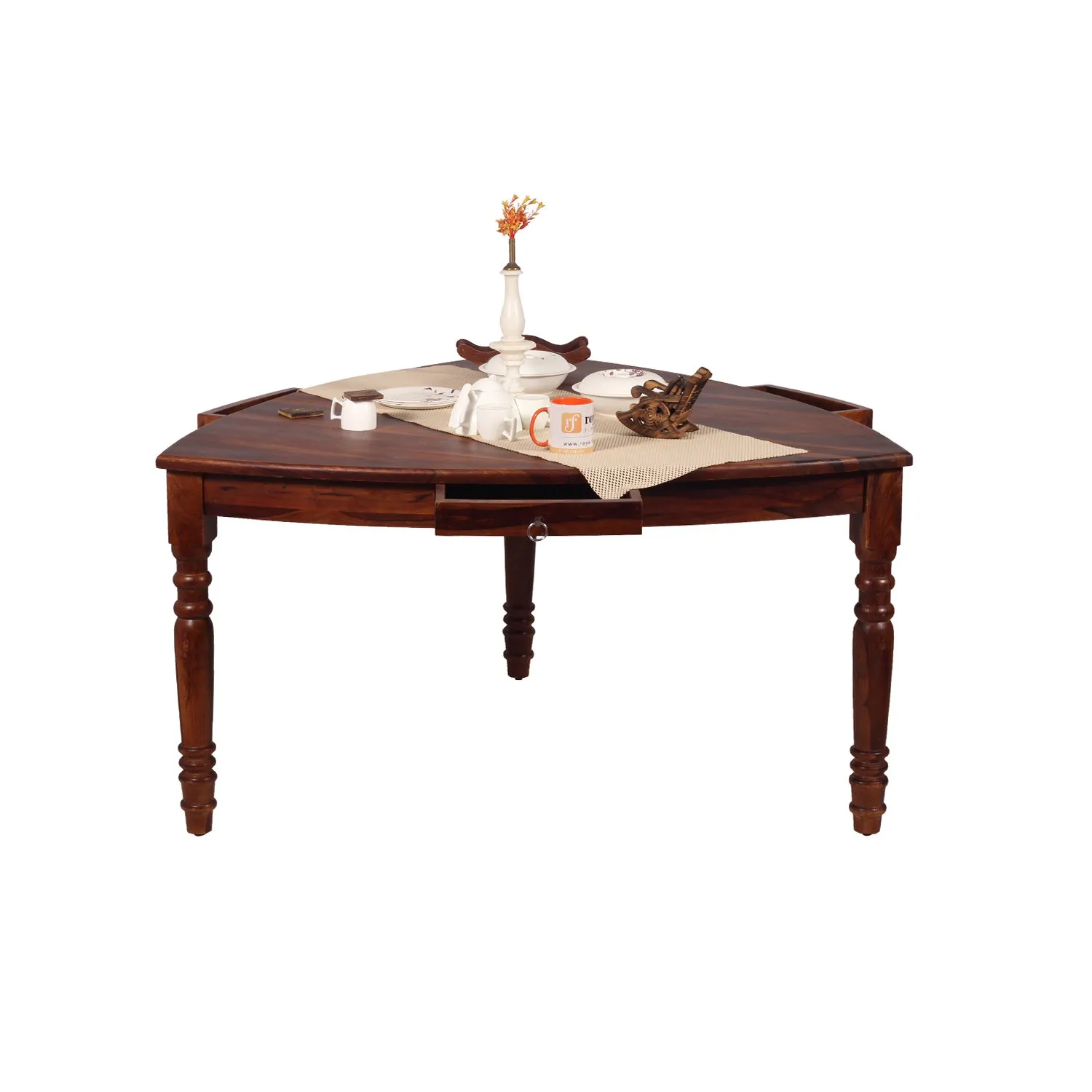 Royal Finish Betel Quid Dining Table in Natural Furniture Sheesham Wood sheesham dining table image 5