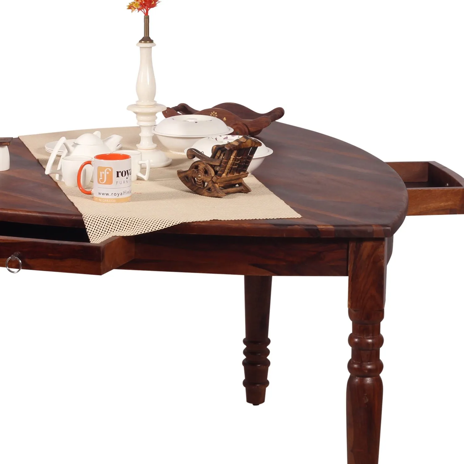 Royal Finish Betel Quid Dining Table in Natural Furniture Sheesham Wood sheesham dining table image 10